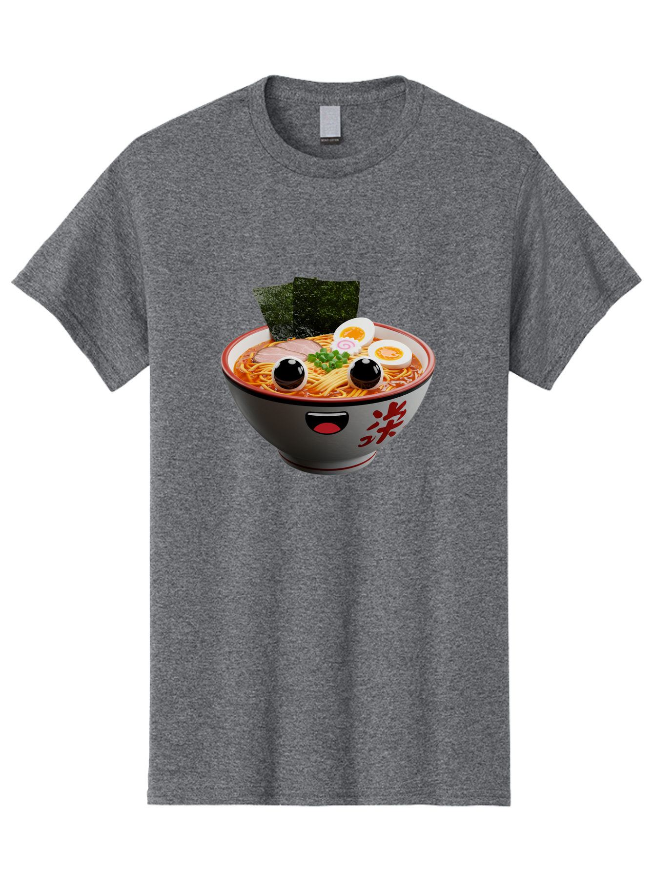 Ramen-Noodle Men'S Graphic Tee, 100% Cotton, Comfortable Casual Summer Wear, Machine Washable, Steaming Bowl Of Ramen, Japanese Cuisine, Noodle Soup, Sliced Pork, Boiled Egg, Green Onions, Seaweed, Cartoonish Illustration, Kawaii Food, Bab308 29