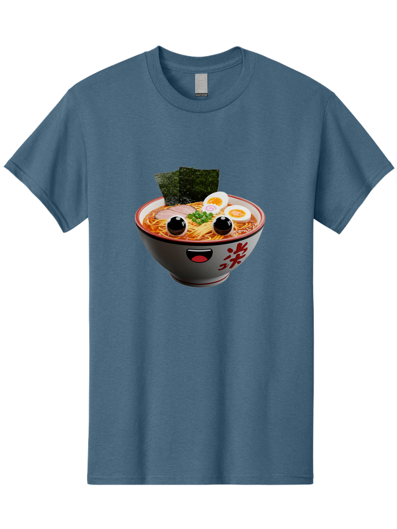Ramen-Noodle Men'S Graphic Tee, 100% Cotton, Comfortable Casual Summer Wear, Machine Washable, Steaming Bowl Of Ramen, Japanese Cuisine, Noodle Soup, Sliced Pork, Boiled Egg, Green Onions, Seaweed, Cartoonish Illustration, Kawaii Food, Bab308 11