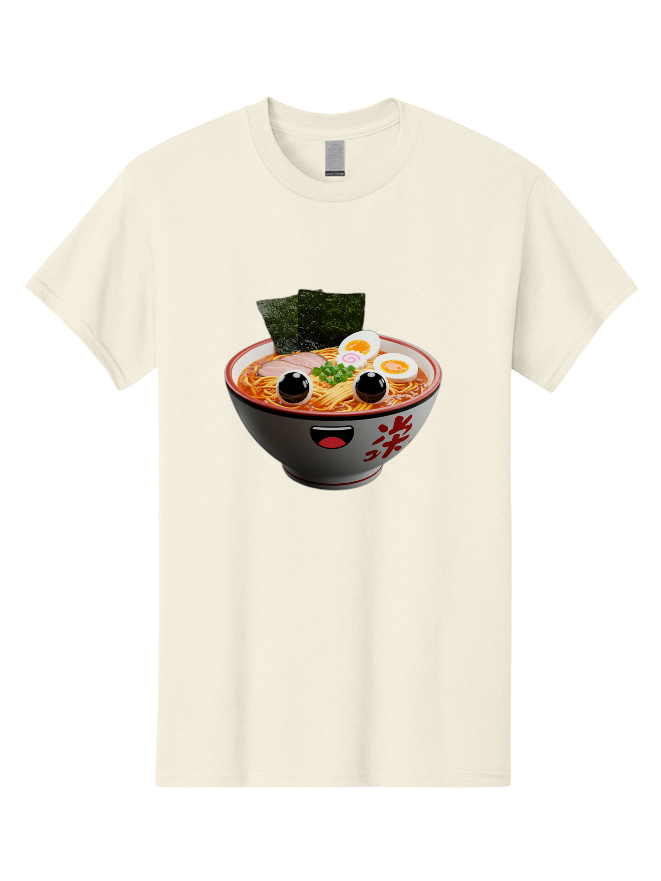 Ramen-Noodle Men'S Graphic Tee, 100% Cotton, Comfortable Casual Summer Wear, Machine Washable, Steaming Bowl Of Ramen, Japanese Cuisine, Noodle Soup, Sliced Pork, Boiled Egg, Green Onions, Seaweed, Cartoonish Illustration, Kawaii Food, Bab308 19