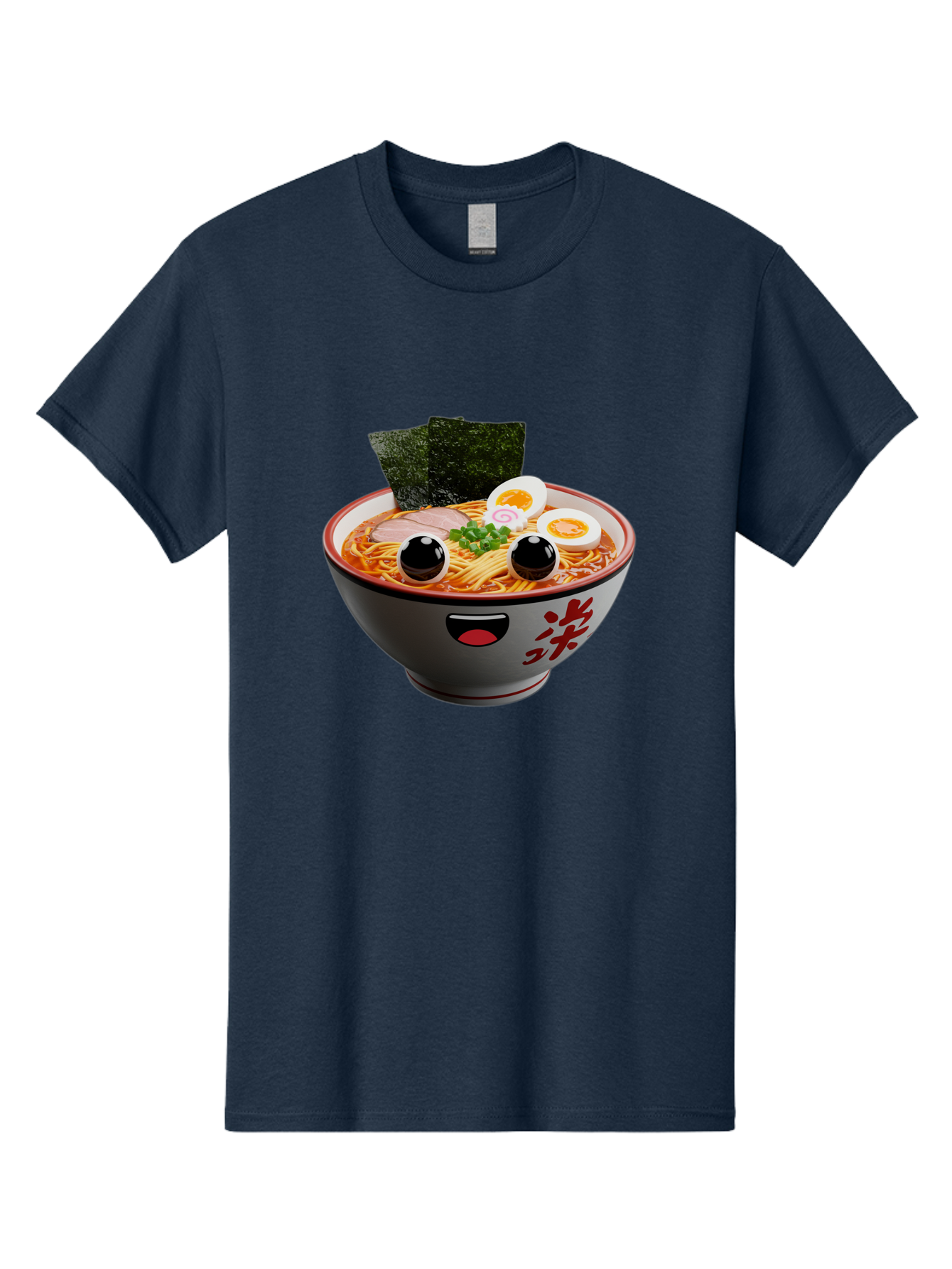 Ramen-Noodle Men'S Graphic Tee, 100% Cotton, Comfortable Casual Summer Wear, Machine Washable, Steaming Bowl Of Ramen, Japanese Cuisine, Noodle Soup, Sliced Pork, Boiled Egg, Green Onions, Seaweed, Cartoonish Illustration, Kawaii Food, Bab308 21