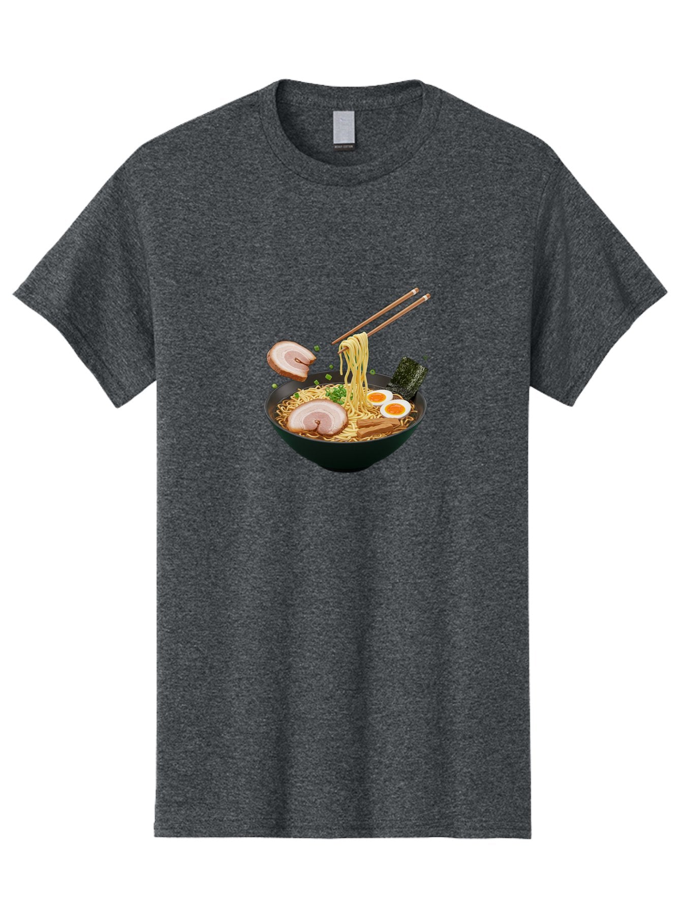 Ramen-Noodles-2 Men'S Graphic Tee, 100% Cotton, Comfortable Casual Summer Wear, Machine Washable, Ramen Noodles, Noodle Bowl, Japanese Cuisine, Pork Slices, Soft-Boiled Eggs, Seaweed, Bamboo Shoots, Chopsticks, Asian Food, Delicious Meal, Bab310 7