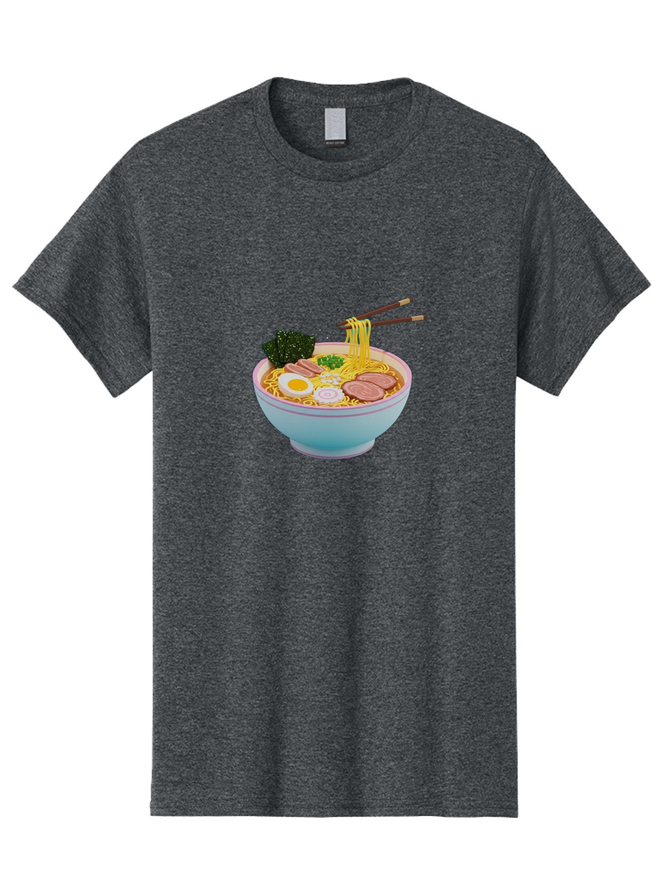Ramen-Noodles-3 Men'S Graphic Tee, 100% Cotton, Comfortable Casual Summer Wear, Machine Washable, Ramen Noodles, Boiled Egg, Sliced Meat, Seaweed, Green Onions, Savory Broth, Asian Cuisine, Comfort Food, Noodle Soup, Chopsticks, Japanese Dish Bab311 7