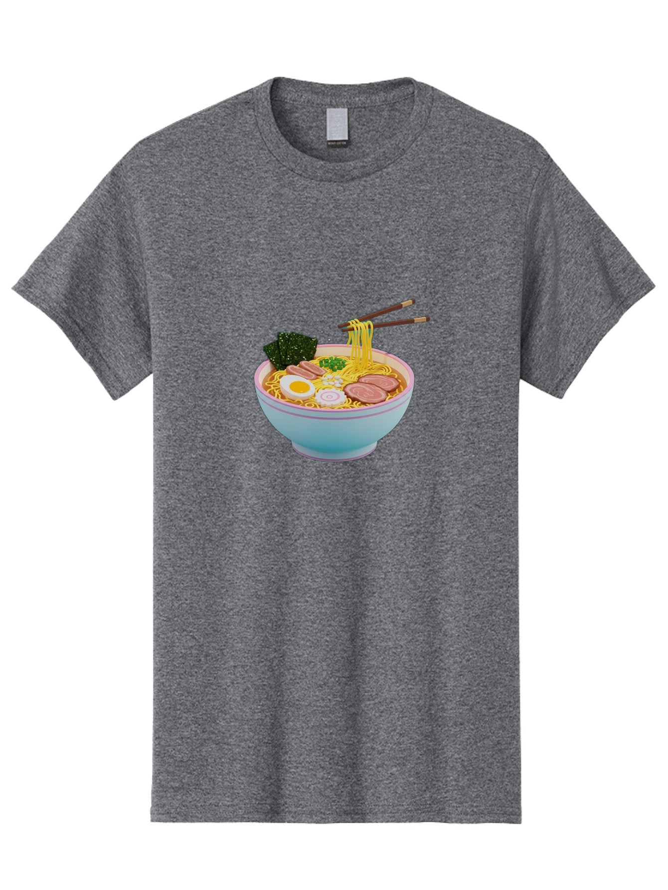 Ramen-Noodles-3 Men'S Graphic Tee, 100% Cotton, Comfortable Casual Summer Wear, Machine Washable, Ramen Noodles, Boiled Egg, Sliced Meat, Seaweed, Green Onions, Savory Broth, Asian Cuisine, Comfort Food, Noodle Soup, Chopsticks, Japanese Dish Bab311 11
