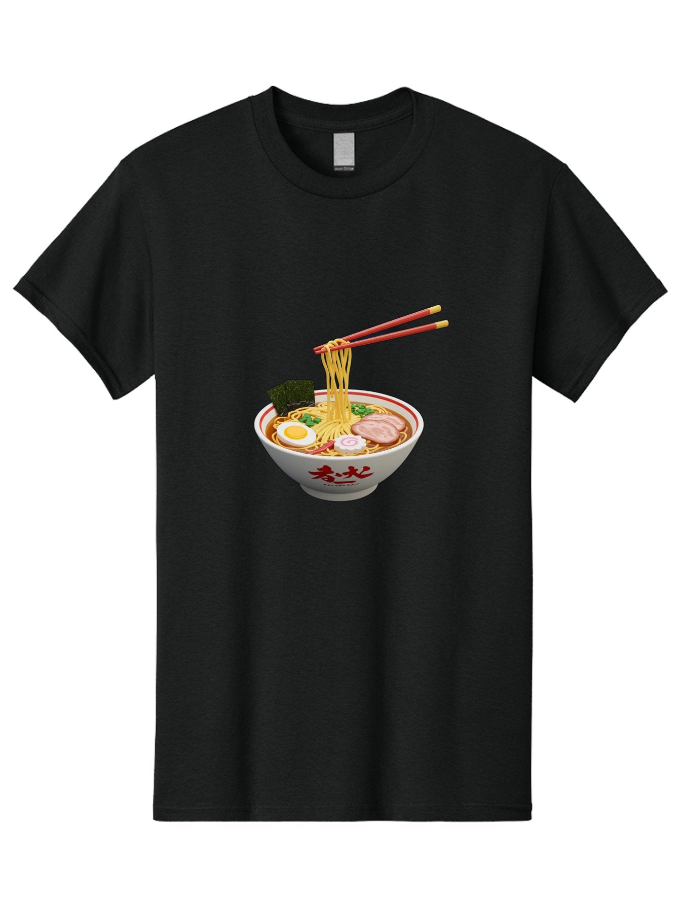 Ramen-Noodles-6 Men'S Graphic Tee, 100% Cotton, Comfortable Casual Summer Wear, Machine Washable, Steaming Bowl Of Ramen, Japanese Noodle Soup, Boiled Egg, Sliced Pork, Seaweed, Green Onions, Chopsticks, Asian Cuisine, Savory Broth, Bab314 7