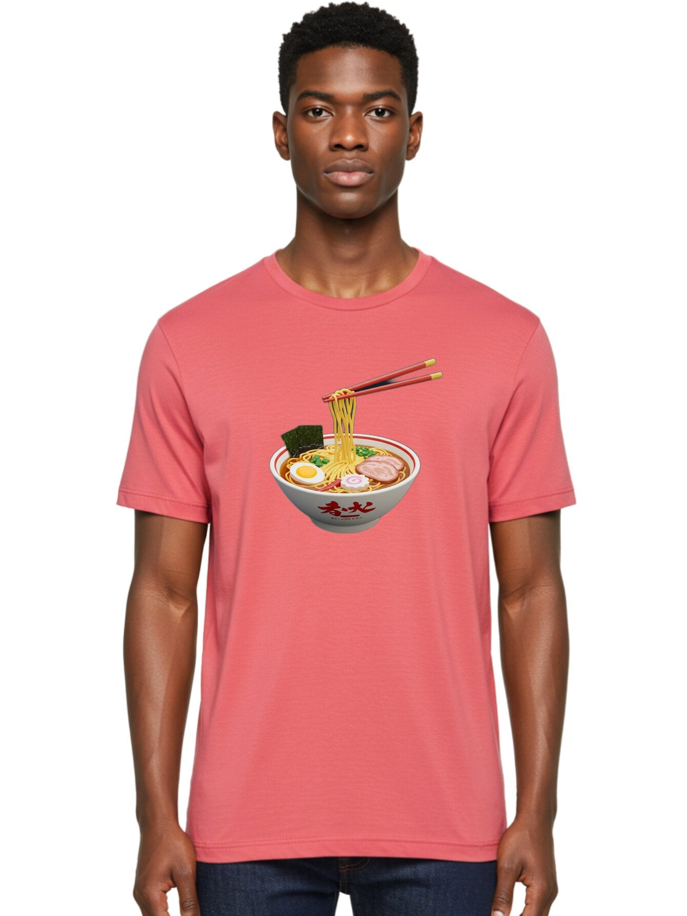 Ramen-Noodles-6 Men'S Graphic Tee, 100% Cotton, Comfortable Casual Summer Wear, Machine Washable, Steaming Bowl Of Ramen, Japanese Noodle Soup, Boiled Egg, Sliced Pork, Seaweed, Green Onions, Chopsticks, Asian Cuisine, Savory Broth, Bab314 23