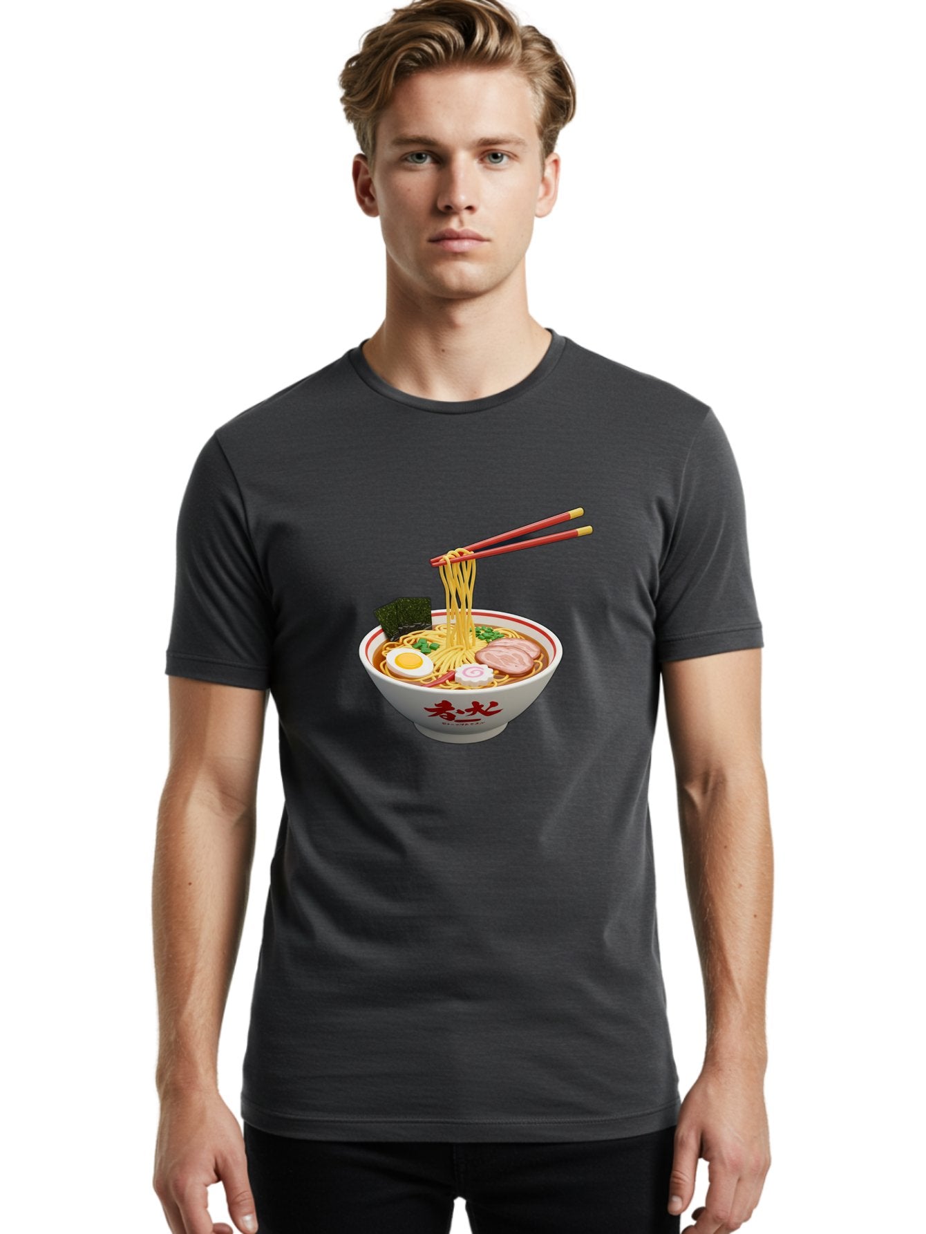 Ramen-Noodles-6 Men'S Graphic Tee, 100% Cotton, Comfortable Casual Summer Wear, Machine Washable, Steaming Bowl Of Ramen, Japanese Noodle Soup, Boiled Egg, Sliced Pork, Seaweed, Green Onions, Chopsticks, Asian Cuisine, Savory Broth, Bab314 29