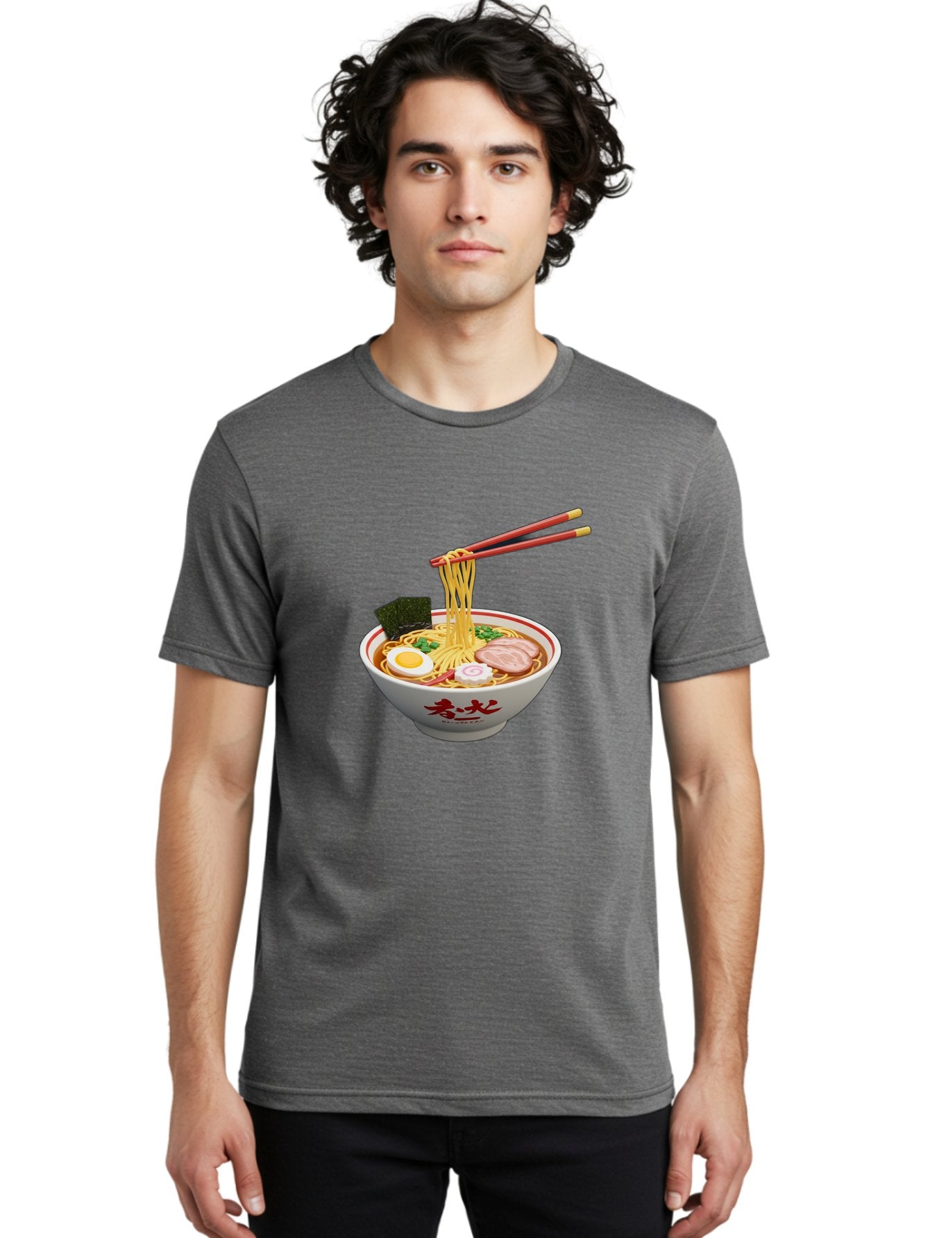 Ramen-Noodles-6 Men'S Graphic Tee, 100% Cotton, Comfortable Casual Summer Wear, Machine Washable, Steaming Bowl Of Ramen, Japanese Noodle Soup, Boiled Egg, Sliced Pork, Seaweed, Green Onions, Chopsticks, Asian Cuisine, Savory Broth, Bab314 30