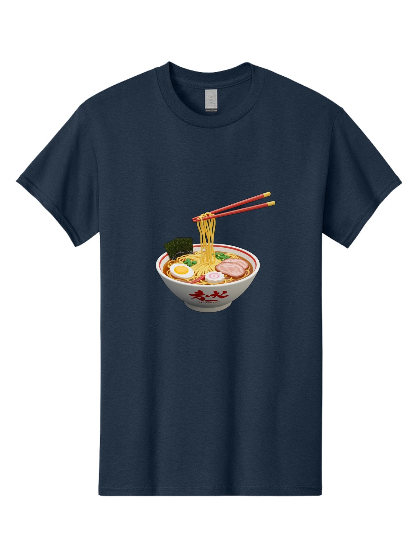 Ramen-Noodles-6 Men'S Graphic Tee, 100% Cotton, Comfortable Casual Summer Wear, Machine Washable, Steaming Bowl Of Ramen, Japanese Noodle Soup, Boiled Egg, Sliced Pork, Seaweed, Green Onions, Chopsticks, Asian Cuisine, Savory Broth, Bab314 10