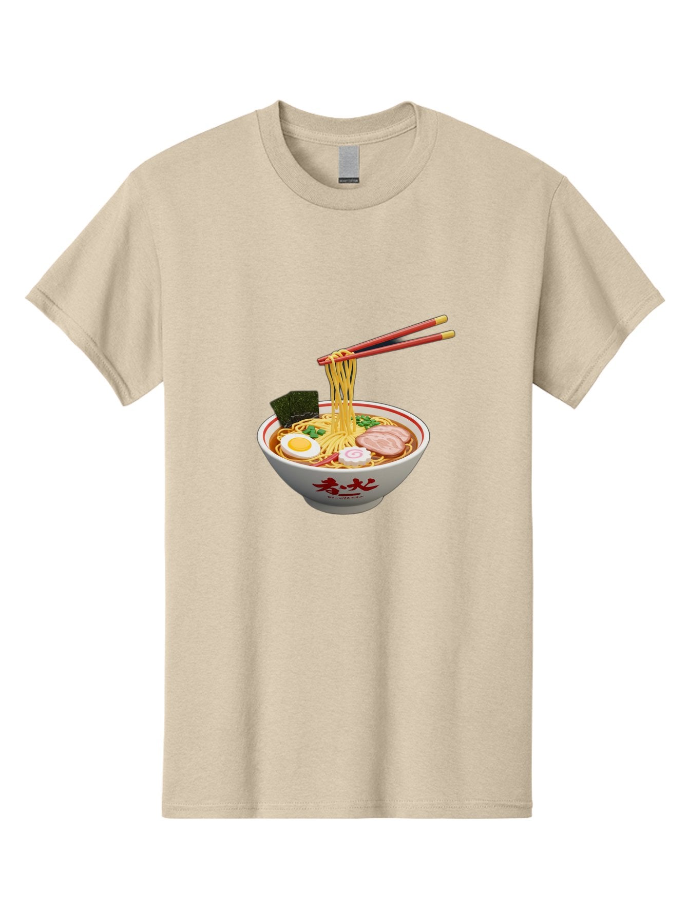 Ramen-Noodles-6 Men'S Graphic Tee, 100% Cotton, Comfortable Casual Summer Wear, Machine Washable, Steaming Bowl Of Ramen, Japanese Noodle Soup, Boiled Egg, Sliced Pork, Seaweed, Green Onions, Chopsticks, Asian Cuisine, Savory Broth, Bab314 9