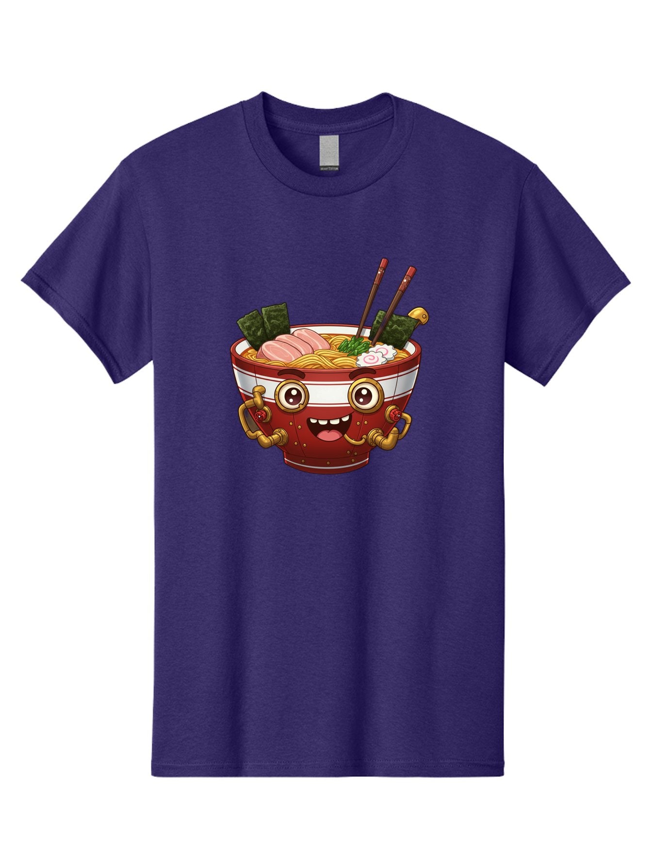 Ramen-Robot-1 Men'S Graphic Tee, 100% Cotton, Comfortable Casual Summer Wear, Machine Washable, Steaming Hot Ramen, Japanese Noodle Soup, Cartoon Ramen Bowl, Robotic Ramen, Delicious Food, Anime Style, Asian Cuisine, Tasty Noodles, Bab317 11