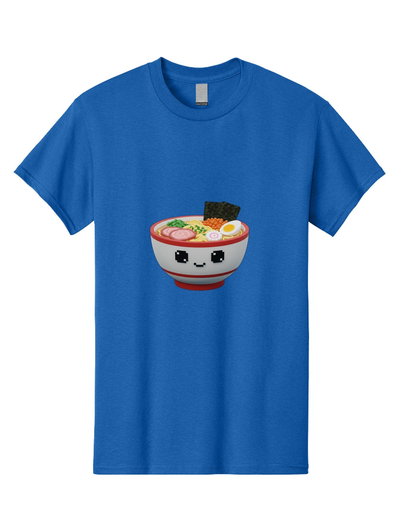 Ramen Men'S Graphic Tee, 100% Cotton, Comfortable Casual Summer Wear, Machine Washable, Cartoon Ramen Bowl, Pixel Art Style, Delicious Noodle Soup, Tasty Ingredients, Boiled Egg, Seaweed, Kawaii Food, Adorable Character, Anime Inspired, Bab321 6