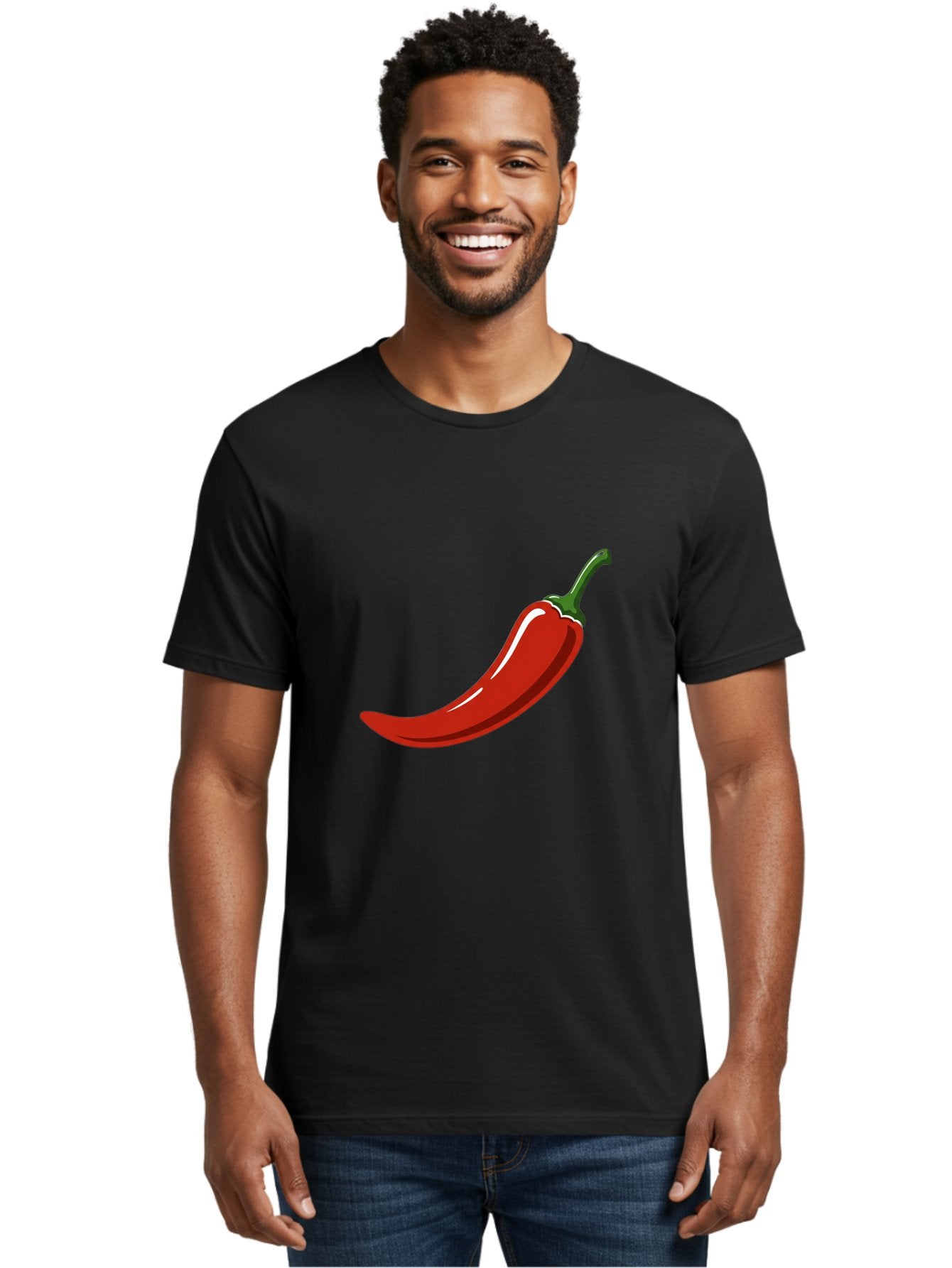 Red-Chili-Pepper Men'S Graphic Tee, 100% Cotton, Comfortable Casual Summer Wear, Machine Washable, Red Chili Pepper, Spicy Ingredient, Hot Pepper, Glossy Texture, Vibrant Red Color, Culinary Spice, Chili Pepper Icon Bab324 22