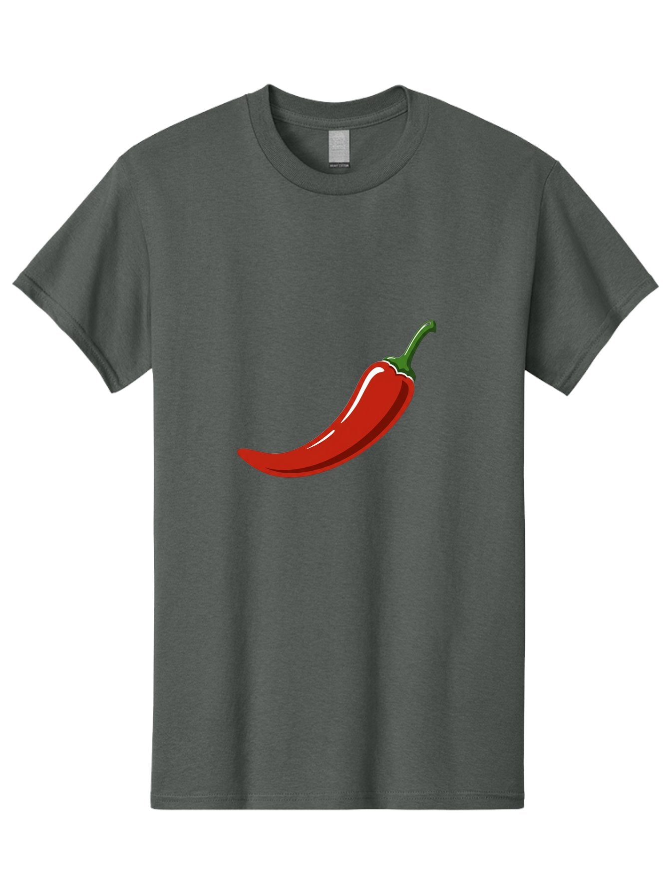 Red-Chili-Pepper Men'S Graphic Tee, 100% Cotton, Comfortable Casual Summer Wear, Machine Washable, Red Chili Pepper, Spicy Ingredient, Hot Pepper, Glossy Texture, Vibrant Red Color, Culinary Spice, Chili Pepper Icon Bab324 8