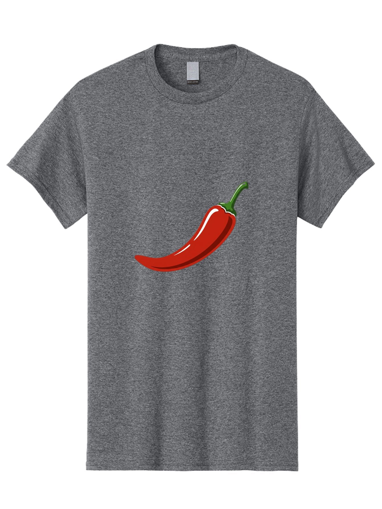 Red-Chili-Pepper Men'S Graphic Tee, 100% Cotton, Comfortable Casual Summer Wear, Machine Washable, Red Chili Pepper, Spicy Ingredient, Hot Pepper, Glossy Texture, Vibrant Red Color, Culinary Spice, Chili Pepper Icon Bab324 9