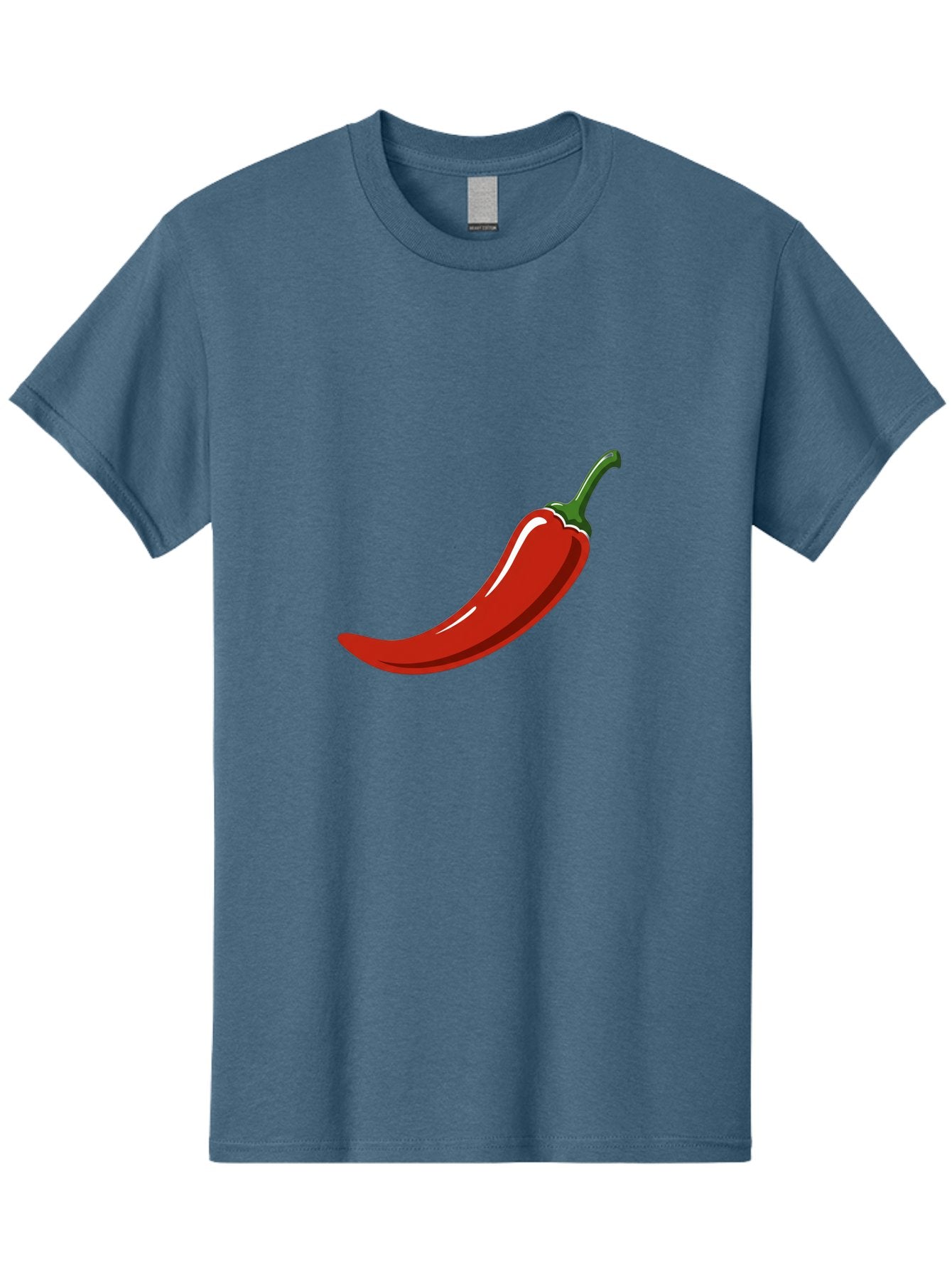 Red-Chili-Pepper Men'S Graphic Tee, 100% Cotton, Comfortable Casual Summer Wear, Machine Washable, Red Chili Pepper, Spicy Ingredient, Hot Pepper, Glossy Texture, Vibrant Red Color, Culinary Spice, Chili Pepper Icon Bab324 11