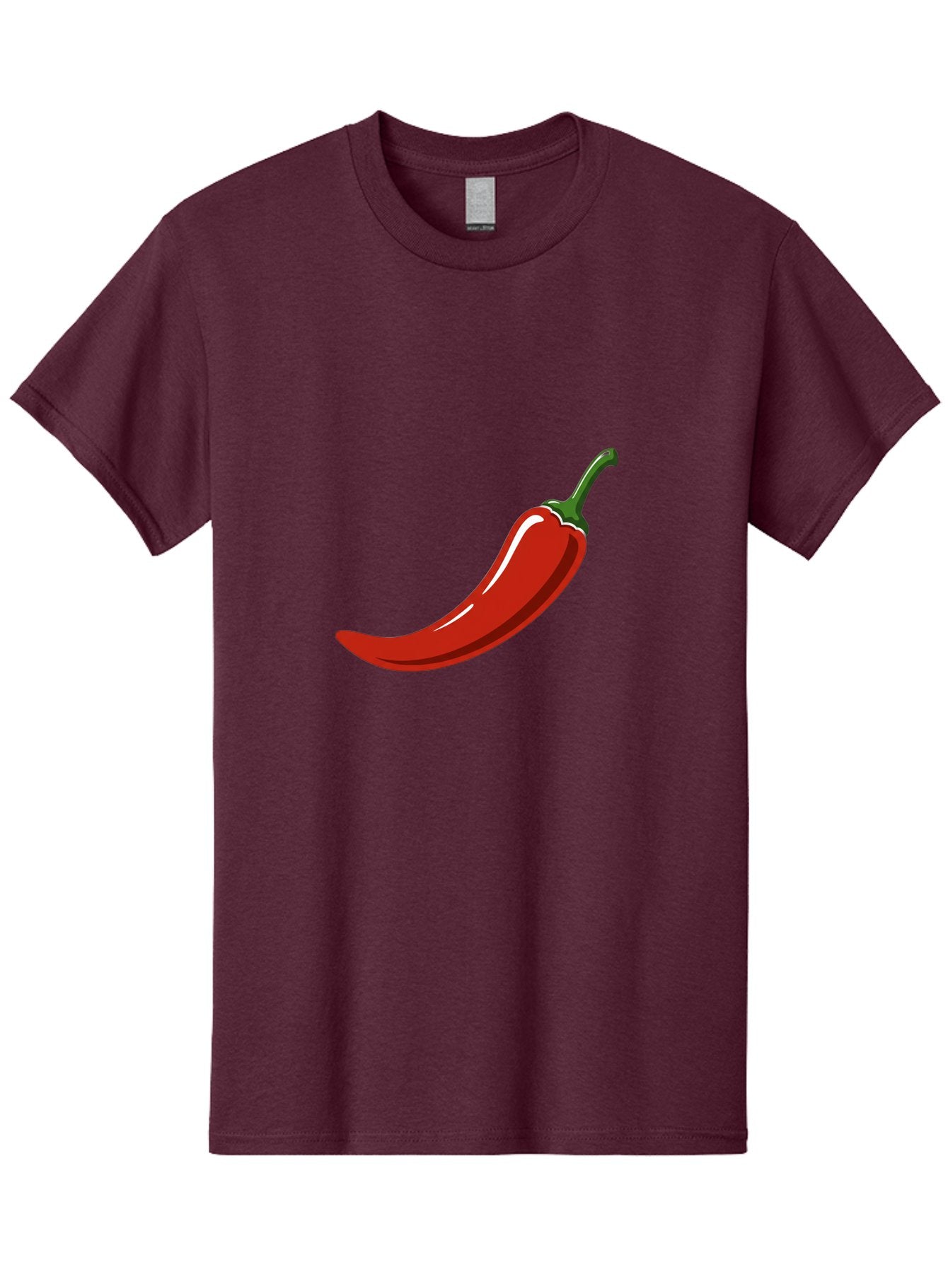 Red-Chili-Pepper Men'S Graphic Tee, 100% Cotton, Comfortable Casual Summer Wear, Machine Washable, Red Chili Pepper, Spicy Ingredient, Hot Pepper, Glossy Texture, Vibrant Red Color, Culinary Spice, Chili Pepper Icon Bab324 6