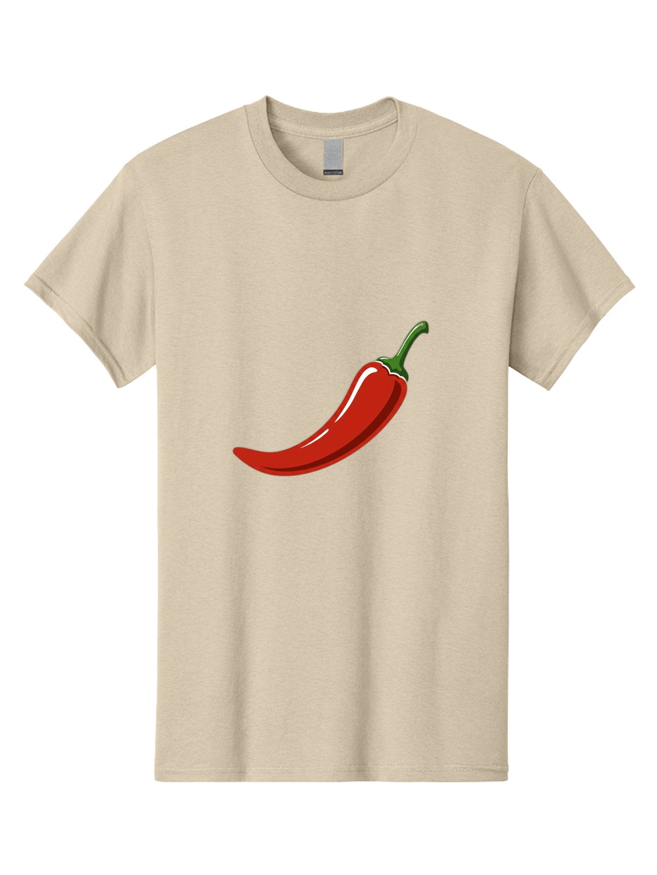 Red-Chili-Pepper Men'S Graphic Tee, 100% Cotton, Comfortable Casual Summer Wear, Machine Washable, Red Chili Pepper, Spicy Ingredient, Hot Pepper, Glossy Texture, Vibrant Red Color, Culinary Spice, Chili Pepper Icon Bab324 4