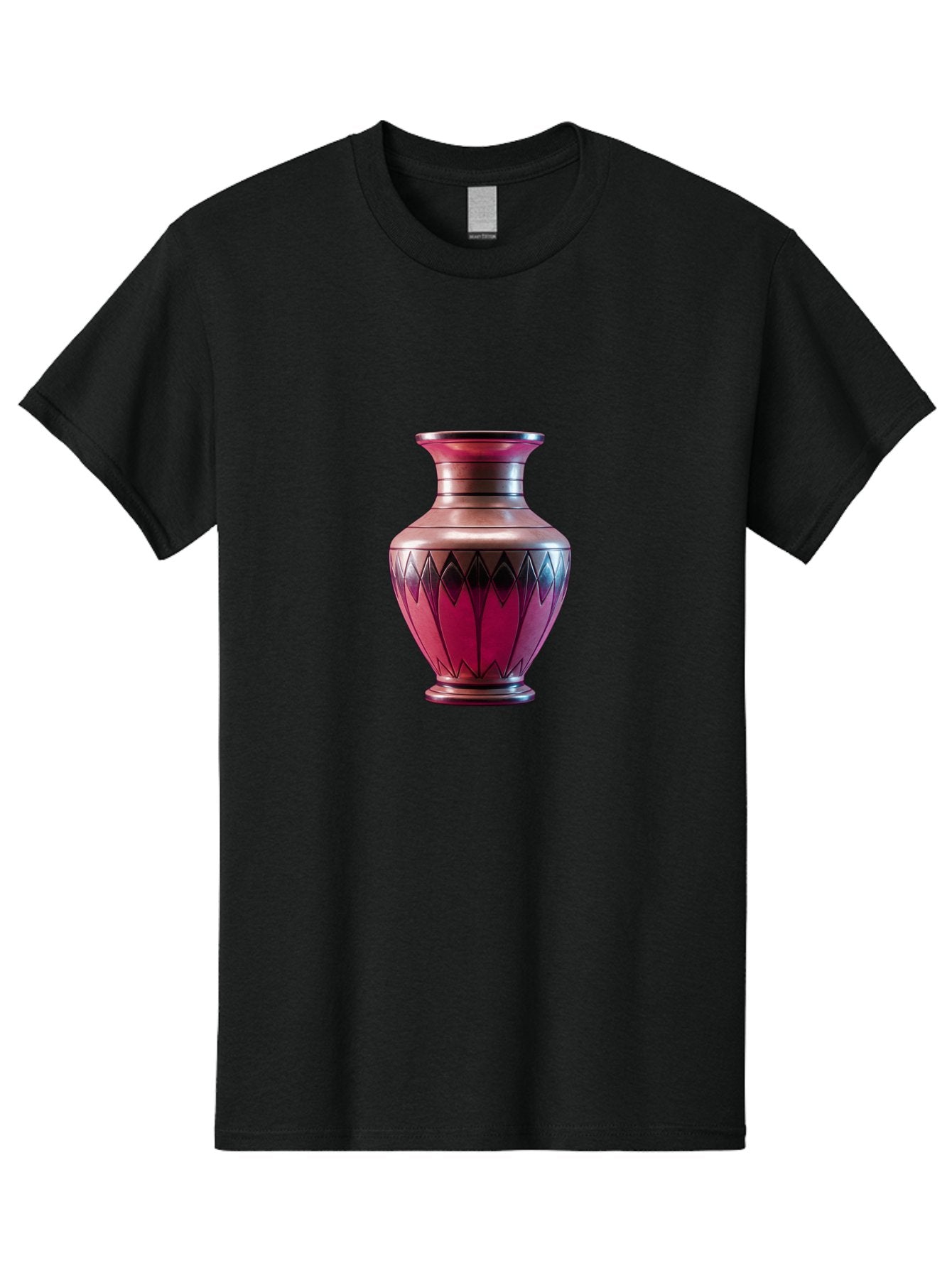 Red-Vase Men'S Graphic Tee, 100% Cotton, Comfortable Casual Summer Wear, Machine Washable, Copper Vase, Metallic Sheen, Geometric Pattern, Luxurious Decor, Home Decor, Elegant Design, Modern Style, Decorative Vase Bab331 9
