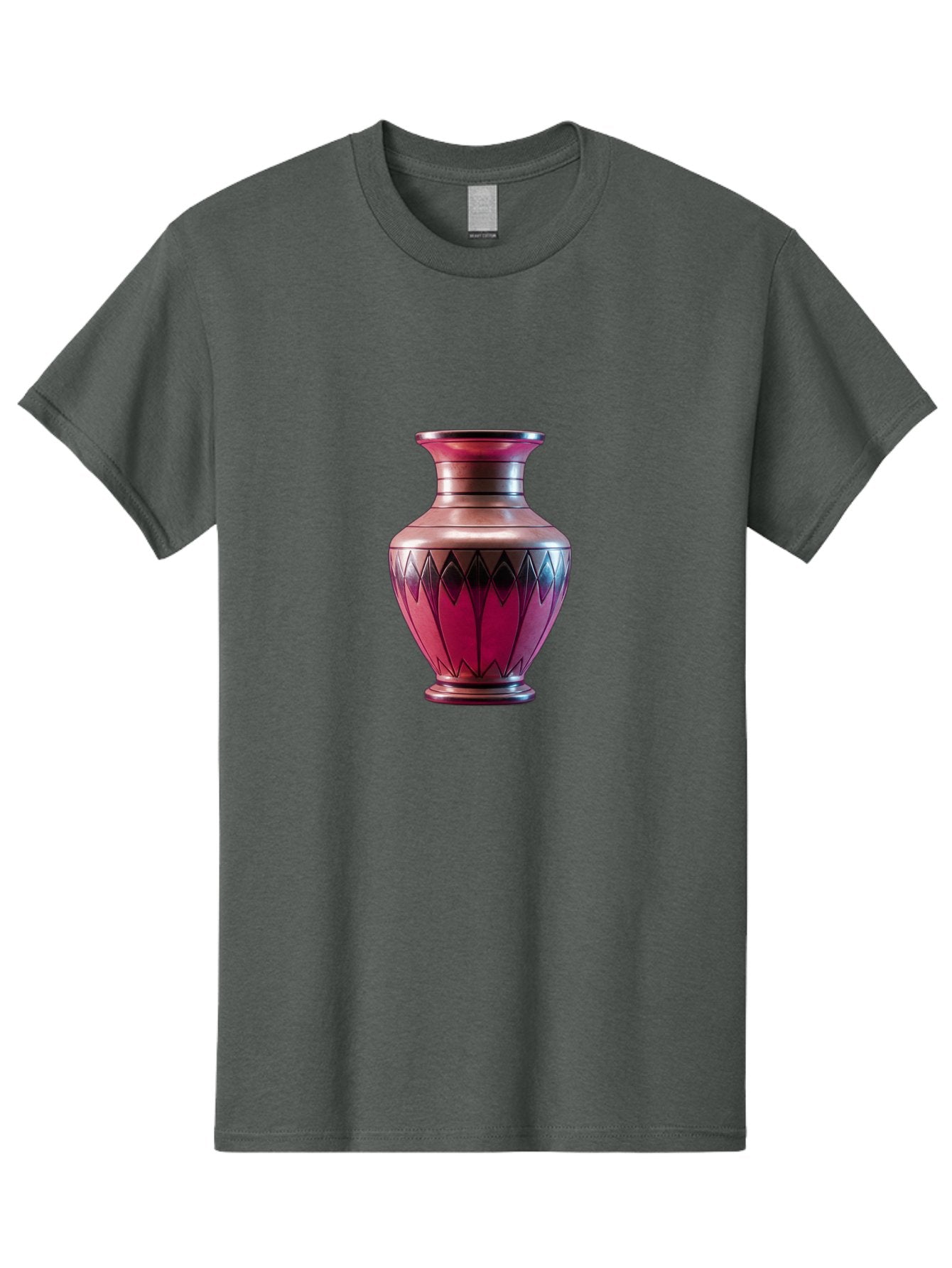Red-Vase Men'S Graphic Tee, 100% Cotton, Comfortable Casual Summer Wear, Machine Washable, Copper Vase, Metallic Sheen, Geometric Pattern, Luxurious Decor, Home Decor, Elegant Design, Modern Style, Decorative Vase Bab331 11