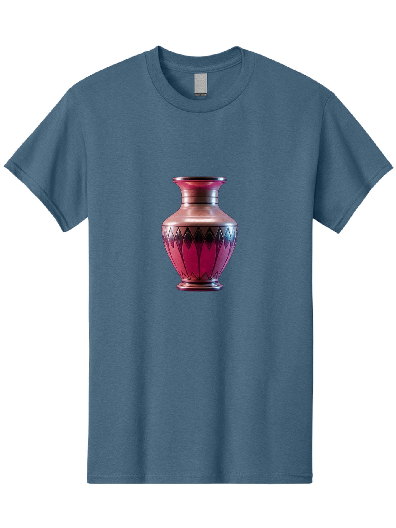 Red-Vase Men'S Graphic Tee, 100% Cotton, Comfortable Casual Summer Wear, Machine Washable, Copper Vase, Metallic Sheen, Geometric Pattern, Luxurious Decor, Home Decor, Elegant Design, Modern Style, Decorative Vase Bab331 14