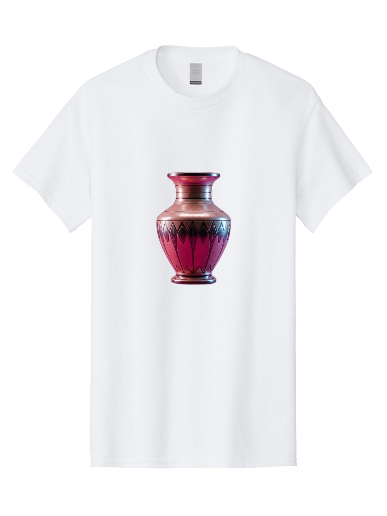 Red-Vase Men'S Graphic Tee, 100% Cotton, Comfortable Casual Summer Wear, Machine Washable, Copper Vase, Metallic Sheen, Geometric Pattern, Luxurious Decor, Home Decor, Elegant Design, Modern Style, Decorative Vase Bab331 8