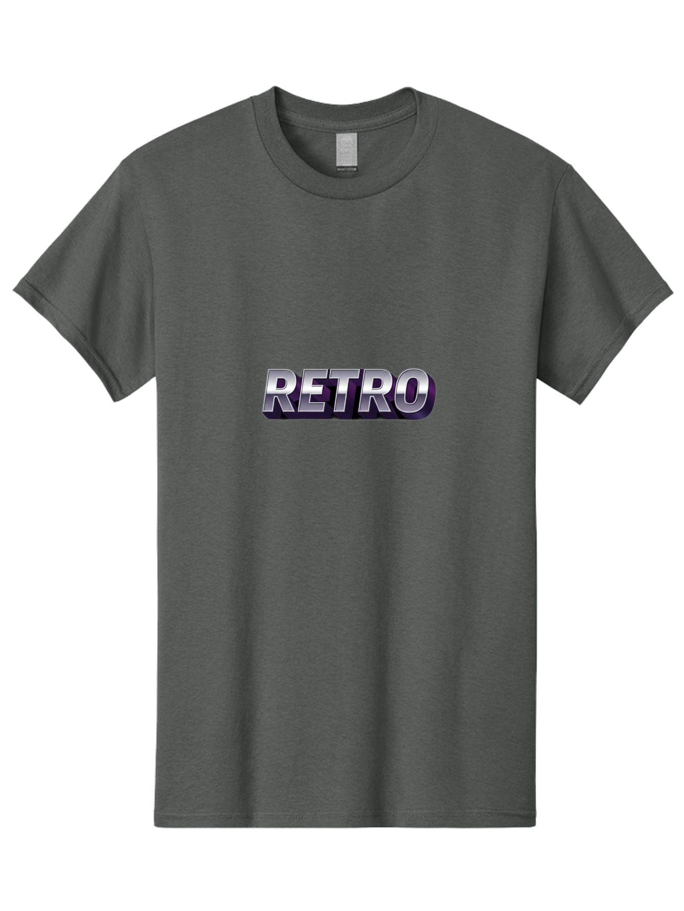 Retro Men'S Graphic Tee, 100% Cotton, Comfortable Casual Summer Wear, Machine Washable, Retro Style, Vintage Aesthetic, Metallic Text, Nostalgic Feel, Classic Design, Bold Typography, Chrome Effect, Retro Vibes Bab338 29