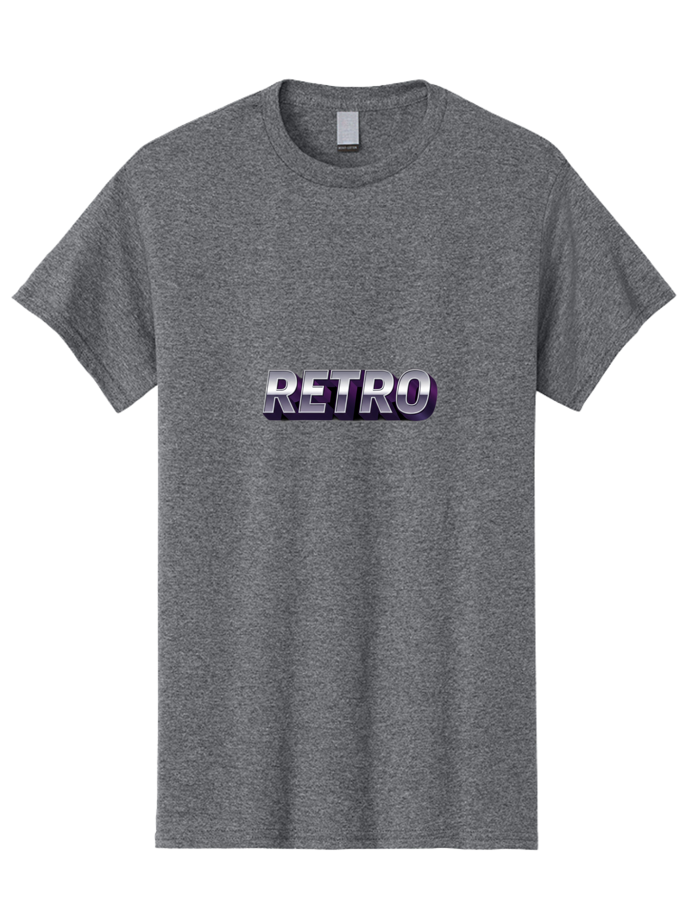 Retro Men'S Graphic Tee, 100% Cotton, Comfortable Casual Summer Wear, Machine Washable, Retro Style, Vintage Aesthetic, Metallic Text, Nostalgic Feel, Classic Design, Bold Typography, Chrome Effect, Retro Vibes Bab338 15