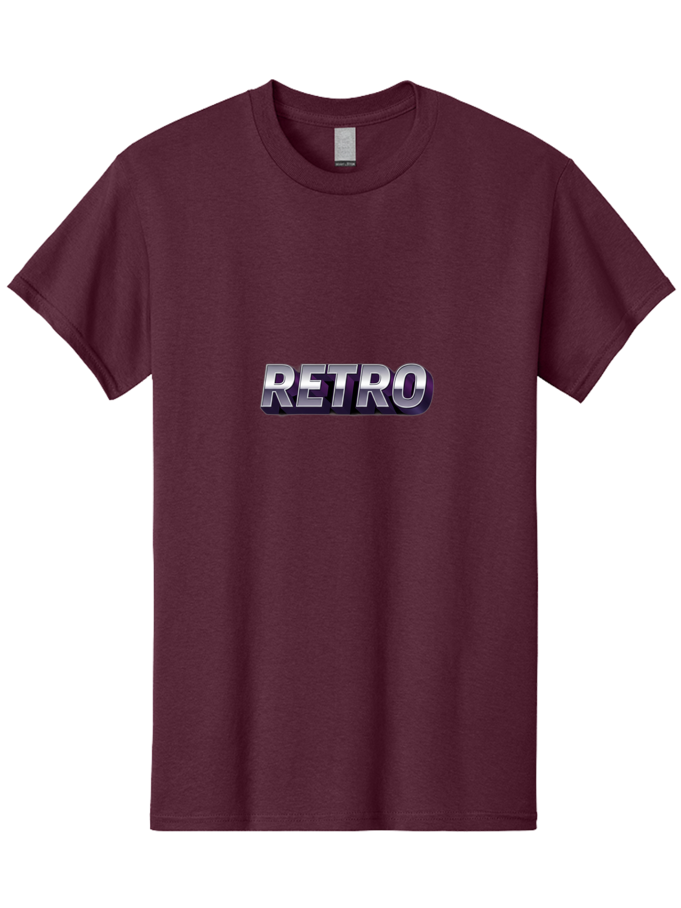 Retro Men'S Graphic Tee, 100% Cotton, Comfortable Casual Summer Wear, Machine Washable, Retro Style, Vintage Aesthetic, Metallic Text, Nostalgic Feel, Classic Design, Bold Typography, Chrome Effect, Retro Vibes Bab338 17