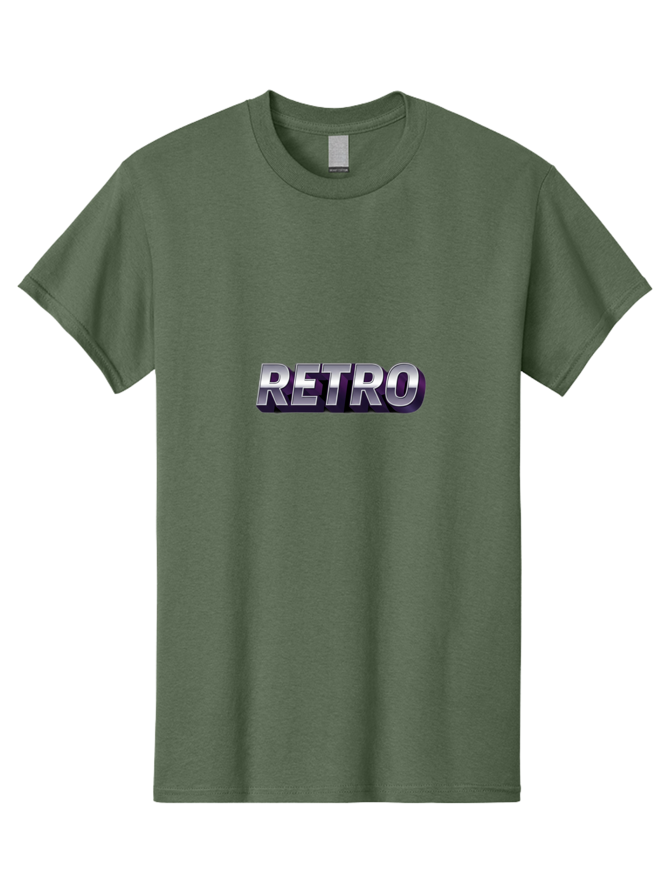 Retro Men'S Graphic Tee, 100% Cotton, Comfortable Casual Summer Wear, Machine Washable, Retro Style, Vintage Aesthetic, Metallic Text, Nostalgic Feel, Classic Design, Bold Typography, Chrome Effect, Retro Vibes Bab338 27