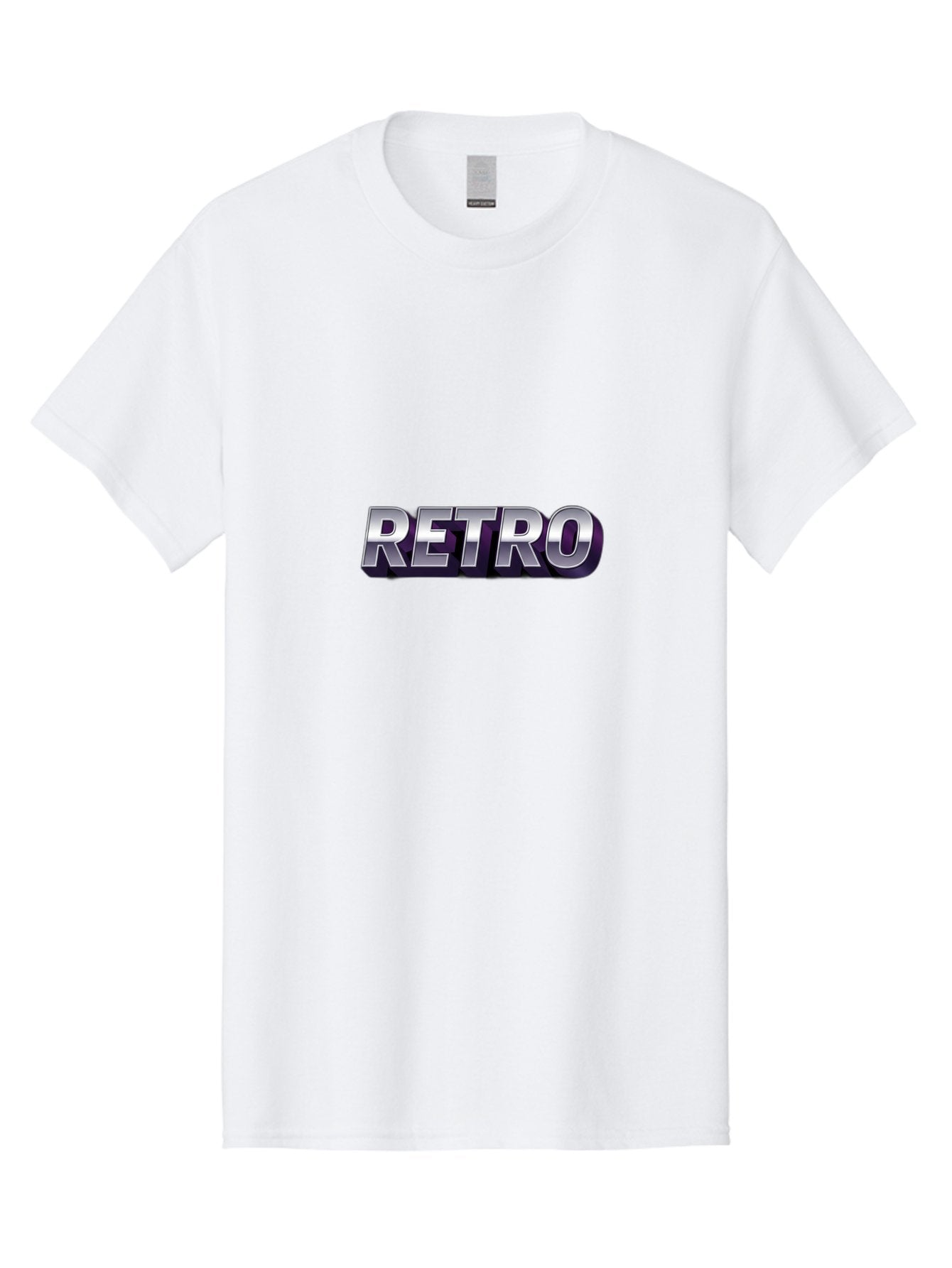 Retro Men'S Graphic Tee, 100% Cotton, Comfortable Casual Summer Wear, Machine Washable, Retro Style, Vintage Aesthetic, Metallic Text, Nostalgic Feel, Classic Design, Bold Typography, Chrome Effect, Retro Vibes Bab338 9