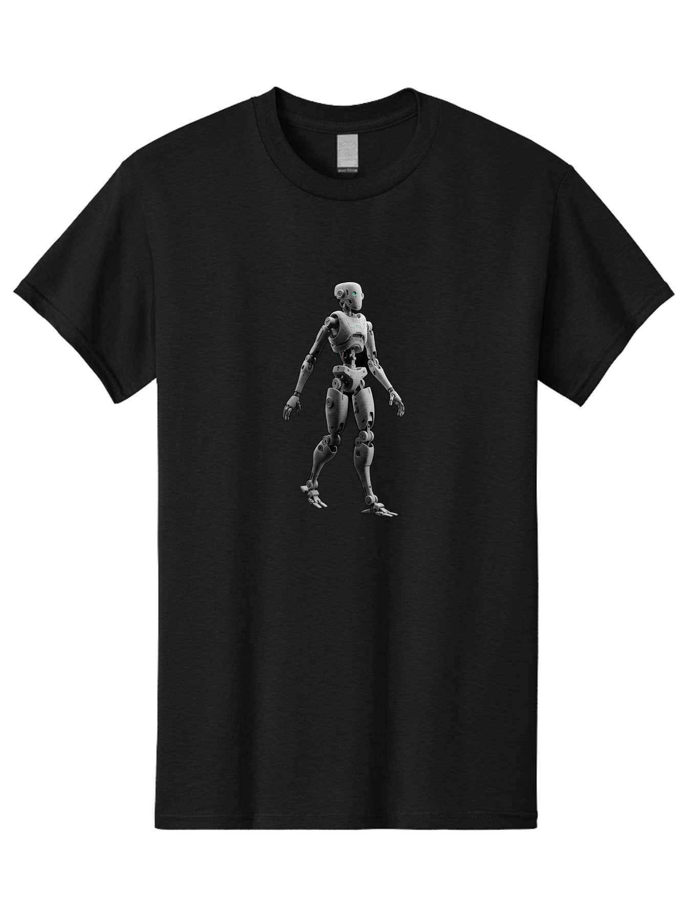 Robot-1 Men'S Graphic Tee, 100% Cotton, Comfortable Casual Summer Wear, Machine Washable, Humanoid Robot, Futuristic Technology, Artificial Intelligence, Robotic Limbs, Metallic Body, Sci-Fi Character, 3D Rendering, Robotic Design, Bab341 15