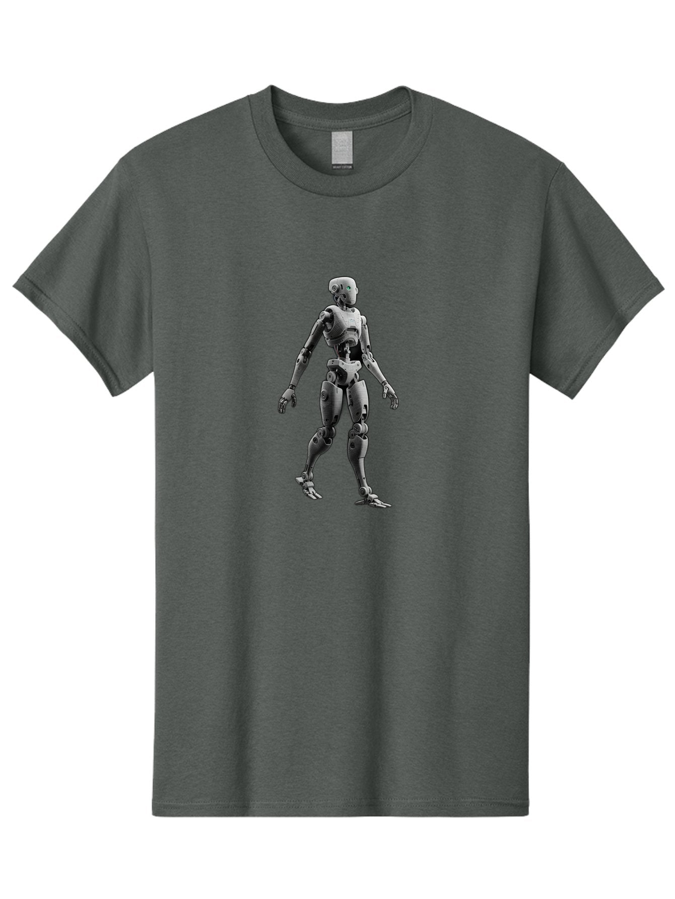 Robot-1 Men'S Graphic Tee, 100% Cotton, Comfortable Casual Summer Wear, Machine Washable, Humanoid Robot, Futuristic Technology, Artificial Intelligence, Robotic Limbs, Metallic Body, Sci-Fi Character, 3D Rendering, Robotic Design, Bab341 4