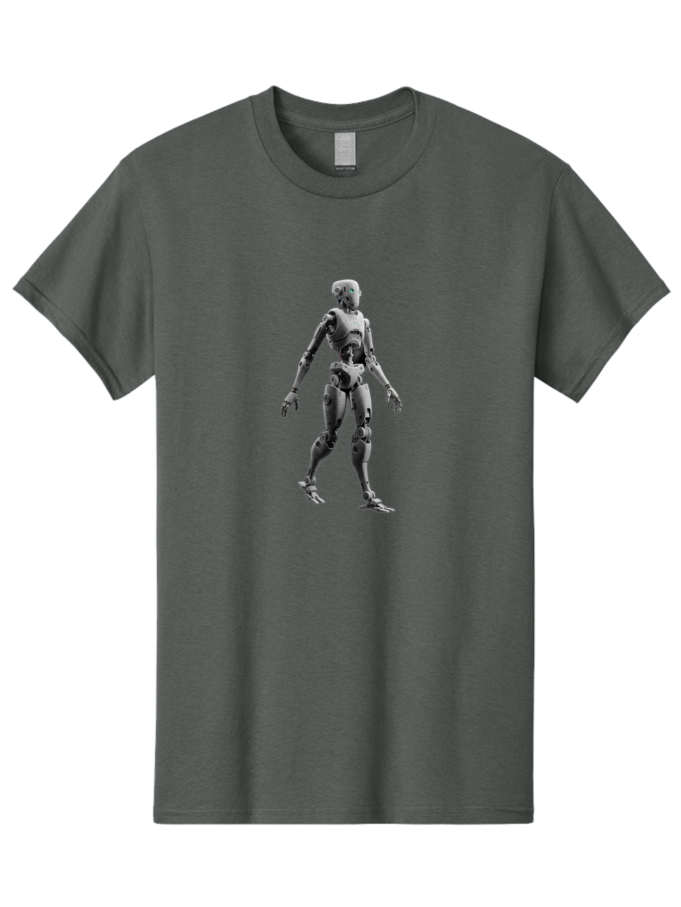 Robot-1 Men'S Graphic Tee, 100% Cotton, Comfortable Casual Summer Wear, Machine Washable, Humanoid Robot, Futuristic Technology, Artificial Intelligence, Robotic Limbs, Metallic Body, Sci-Fi Character, 3D Rendering, Robotic Design, Bab341 23