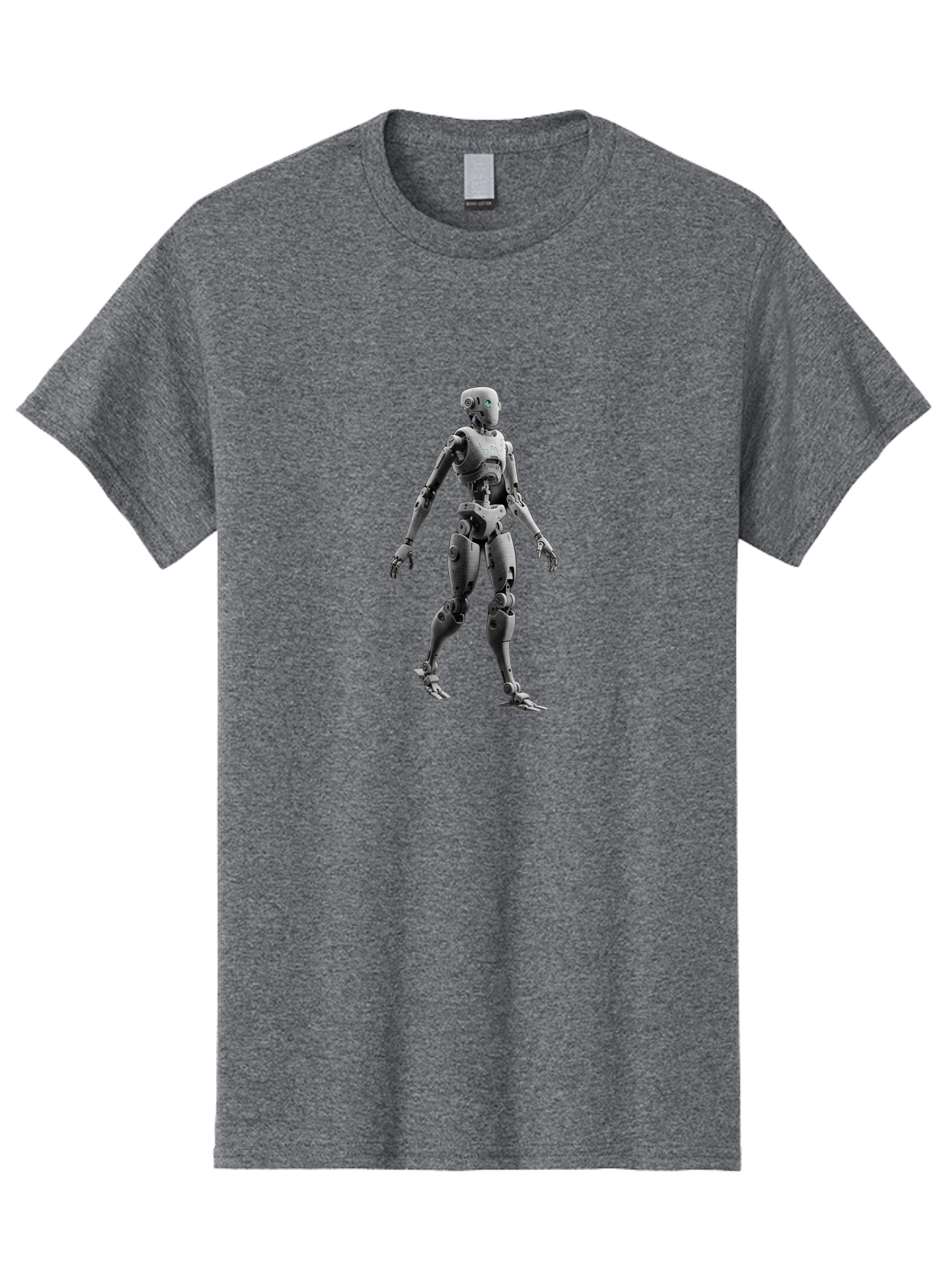 Robot-1 Men'S Graphic Tee, 100% Cotton, Comfortable Casual Summer Wear, Machine Washable, Humanoid Robot, Futuristic Technology, Artificial Intelligence, Robotic Limbs, Metallic Body, Sci-Fi Character, 3D Rendering, Robotic Design, Bab341 19