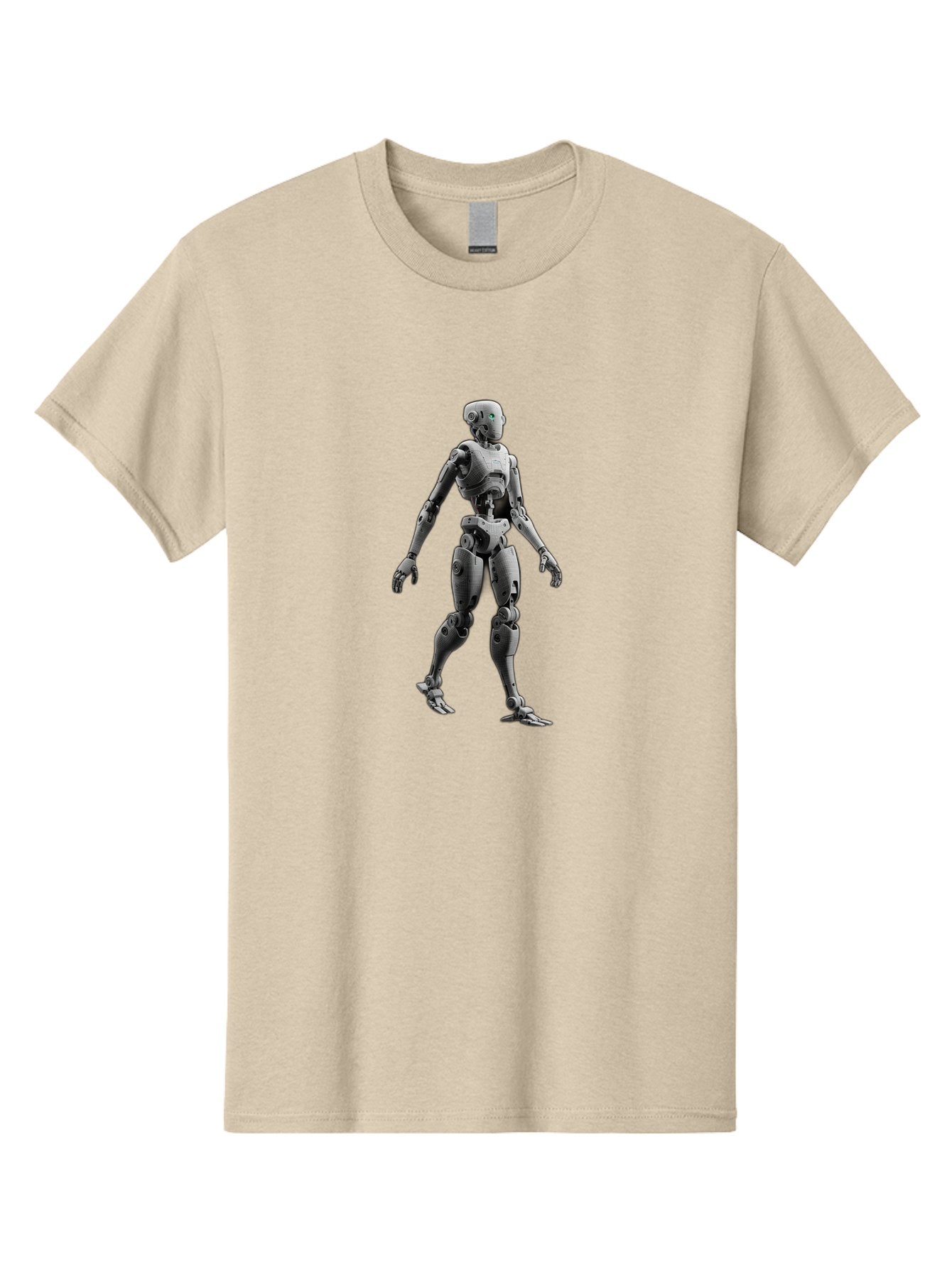 Robot-1 Men'S Graphic Tee, 100% Cotton, Comfortable Casual Summer Wear, Machine Washable, Humanoid Robot, Futuristic Technology, Artificial Intelligence, Robotic Limbs, Metallic Body, Sci-Fi Character, 3D Rendering, Robotic Design, Bab341 9