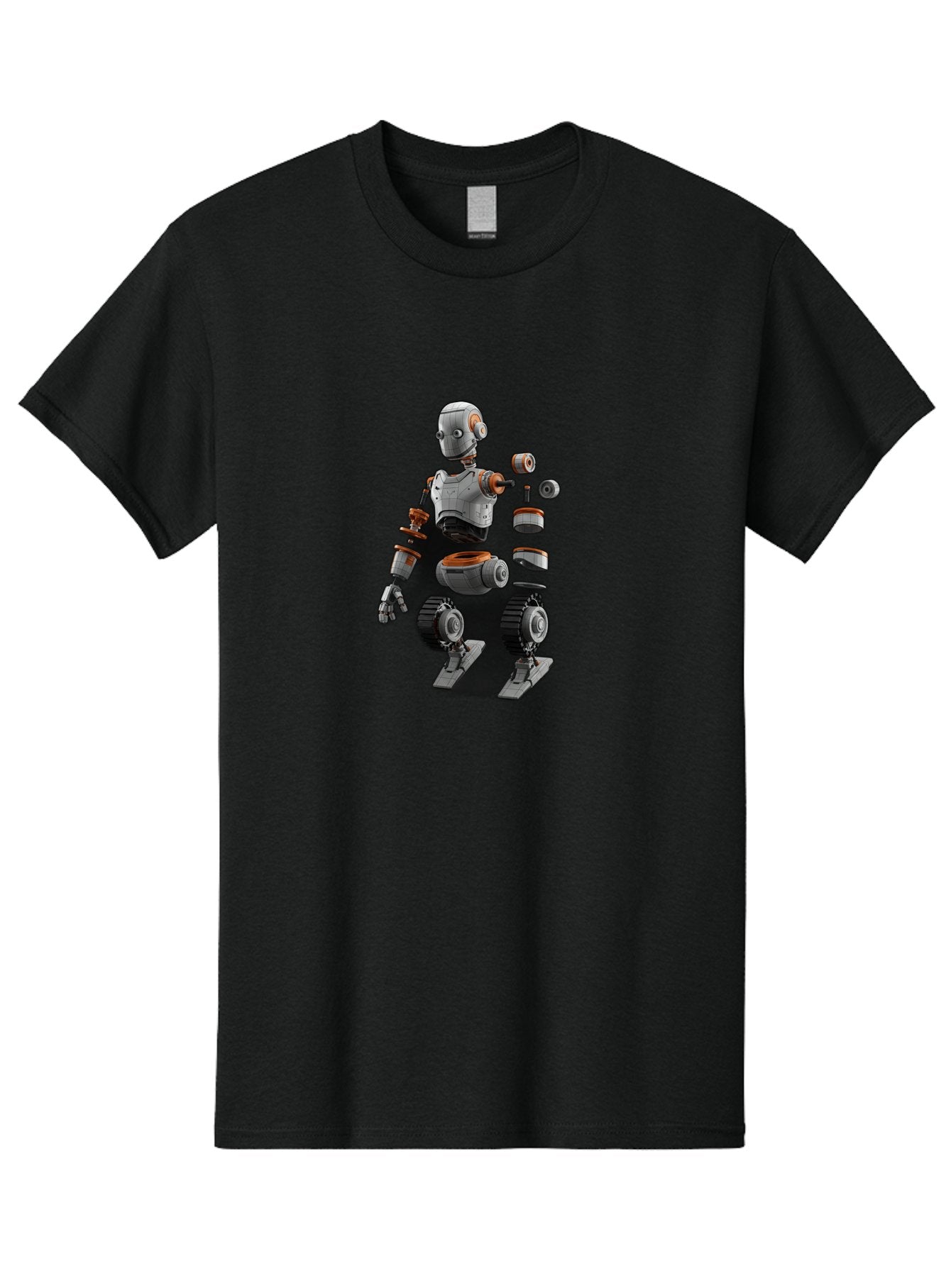 Robot-2 Men'S Graphic Tee, 100% Cotton, Comfortable Casual Summer Wear, Machine Washable, Robot Parts, Disassembled Robot, Robotic Limbs, Mechanical Components, Artificial Intelligence, Robot Design, Futuristic Technology, Robotic Engineering, Bab342 5