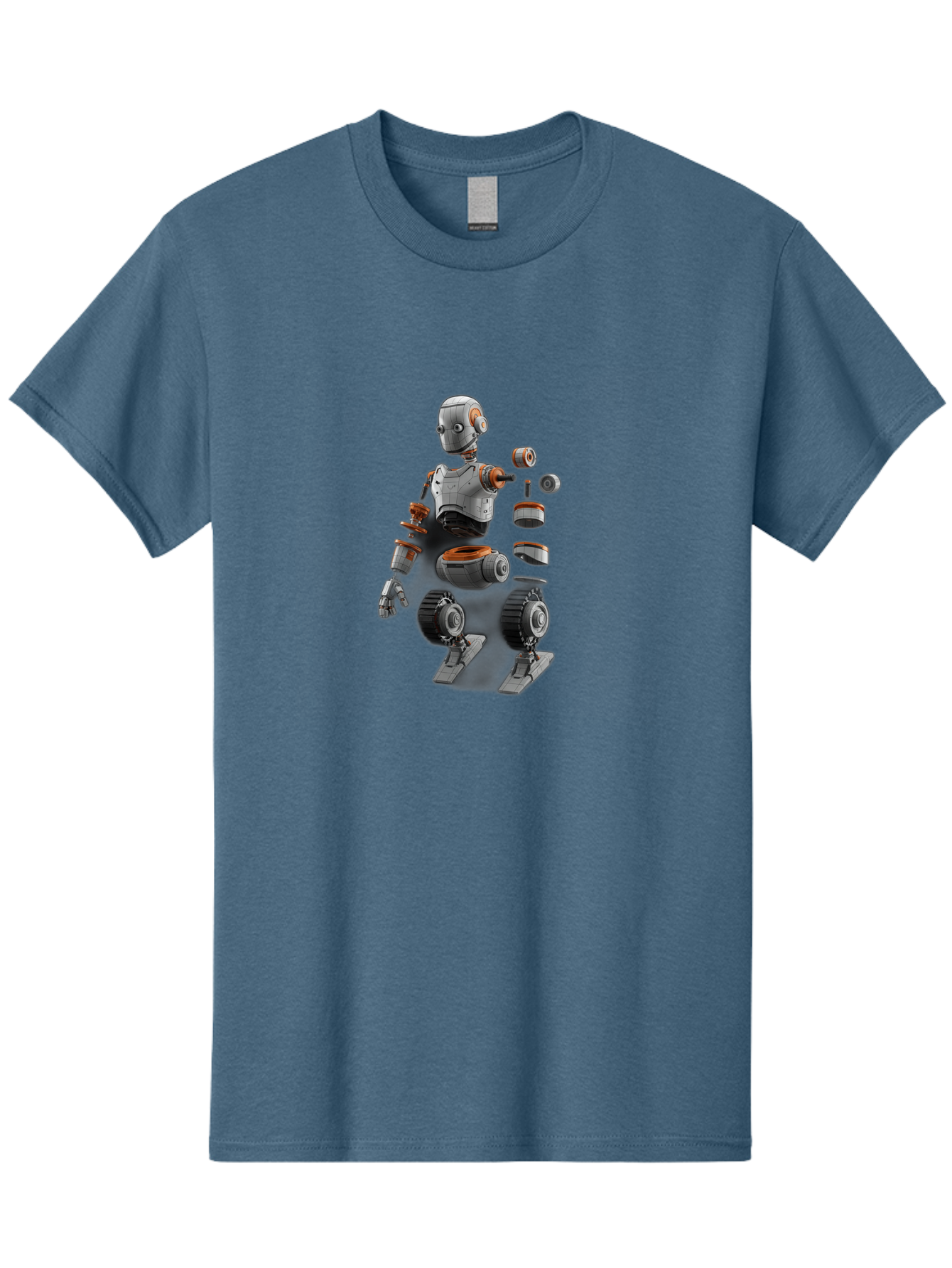 Robot-2 Men'S Graphic Tee, 100% Cotton, Comfortable Casual Summer Wear, Machine Washable, Robot Parts, Disassembled Robot, Robotic Limbs, Mechanical Components, Artificial Intelligence, Robot Design, Futuristic Technology, Robotic Engineering, Bab342 5