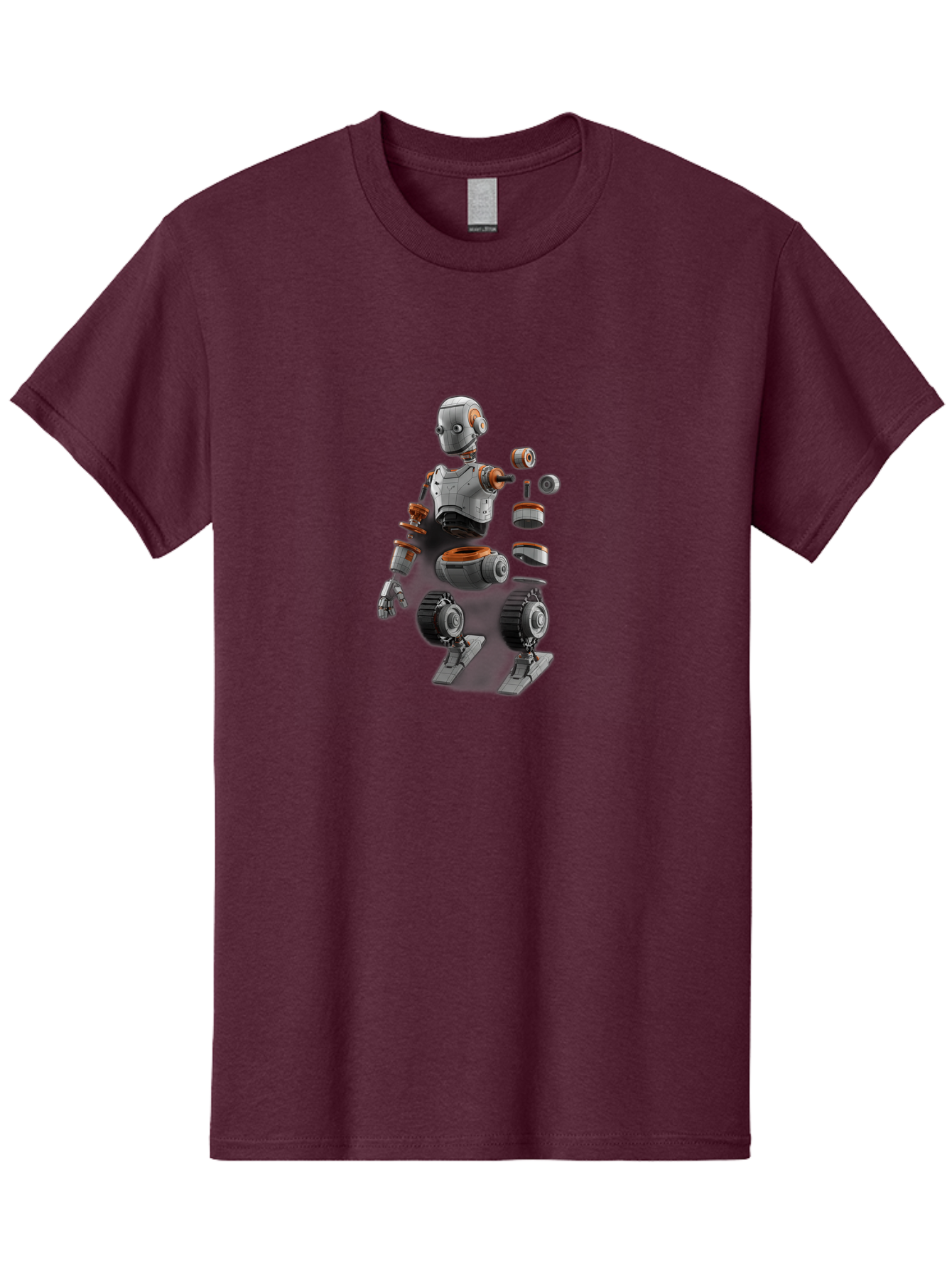 Robot-2 Men'S Graphic Tee, 100% Cotton, Comfortable Casual Summer Wear, Machine Washable, Robot Parts, Disassembled Robot, Robotic Limbs, Mechanical Components, Artificial Intelligence, Robot Design, Futuristic Technology, Robotic Engineering, Bab342 17