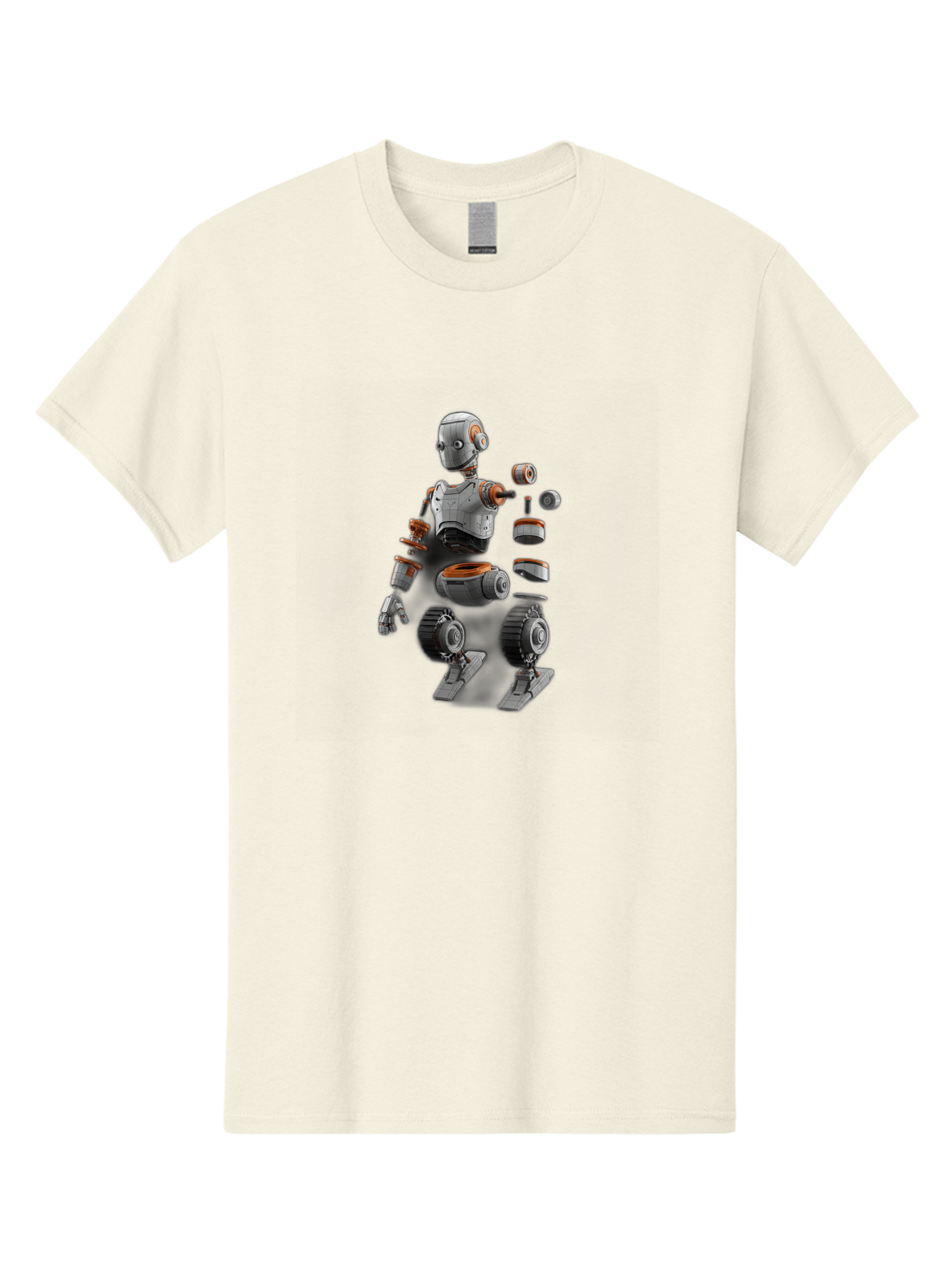 Robot-2 Men'S Graphic Tee, 100% Cotton, Comfortable Casual Summer Wear, Machine Washable, Robot Parts, Disassembled Robot, Robotic Limbs, Mechanical Components, Artificial Intelligence, Robot Design, Futuristic Technology, Robotic Engineering, Bab342 23