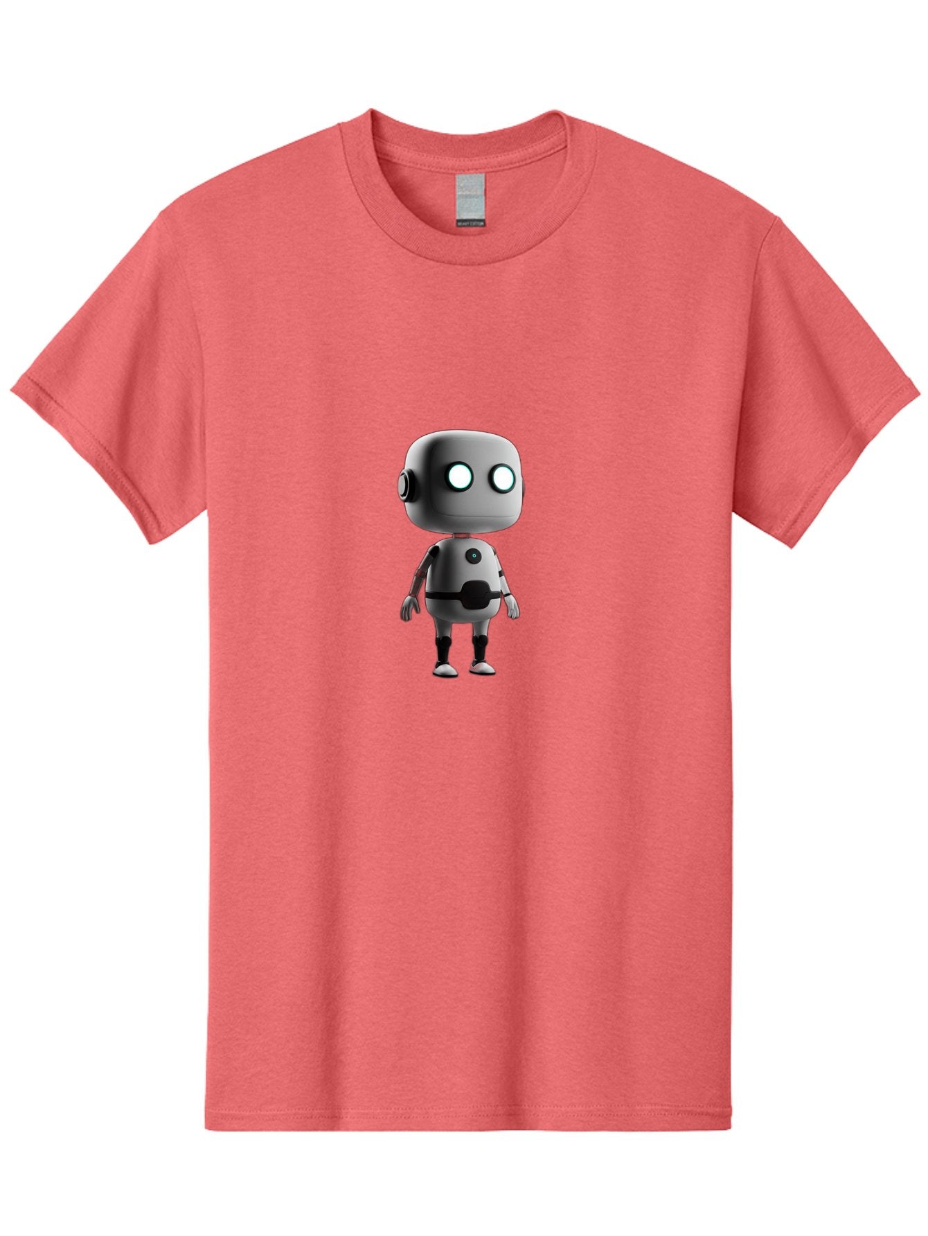 Robot-4 Men'S Graphic Tee, 100% Cotton, Comfortable Casual Summer Wear, Machine Washable, 3D Robot, Artificial Intelligence, Futuristic Design, Metallic Robot Body, Round Head, Glowing Eyes, Mechanical Limbs, Robot Character Model, Bab344 11