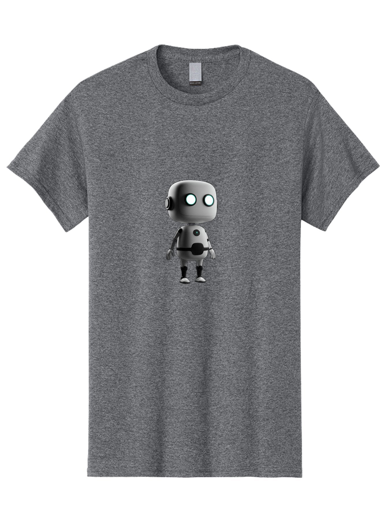 Robot-4 Men'S Graphic Tee, 100% Cotton, Comfortable Casual Summer Wear, Machine Washable, 3D Robot, Artificial Intelligence, Futuristic Design, Metallic Robot Body, Round Head, Glowing Eyes, Mechanical Limbs, Robot Character Model, Bab344 7