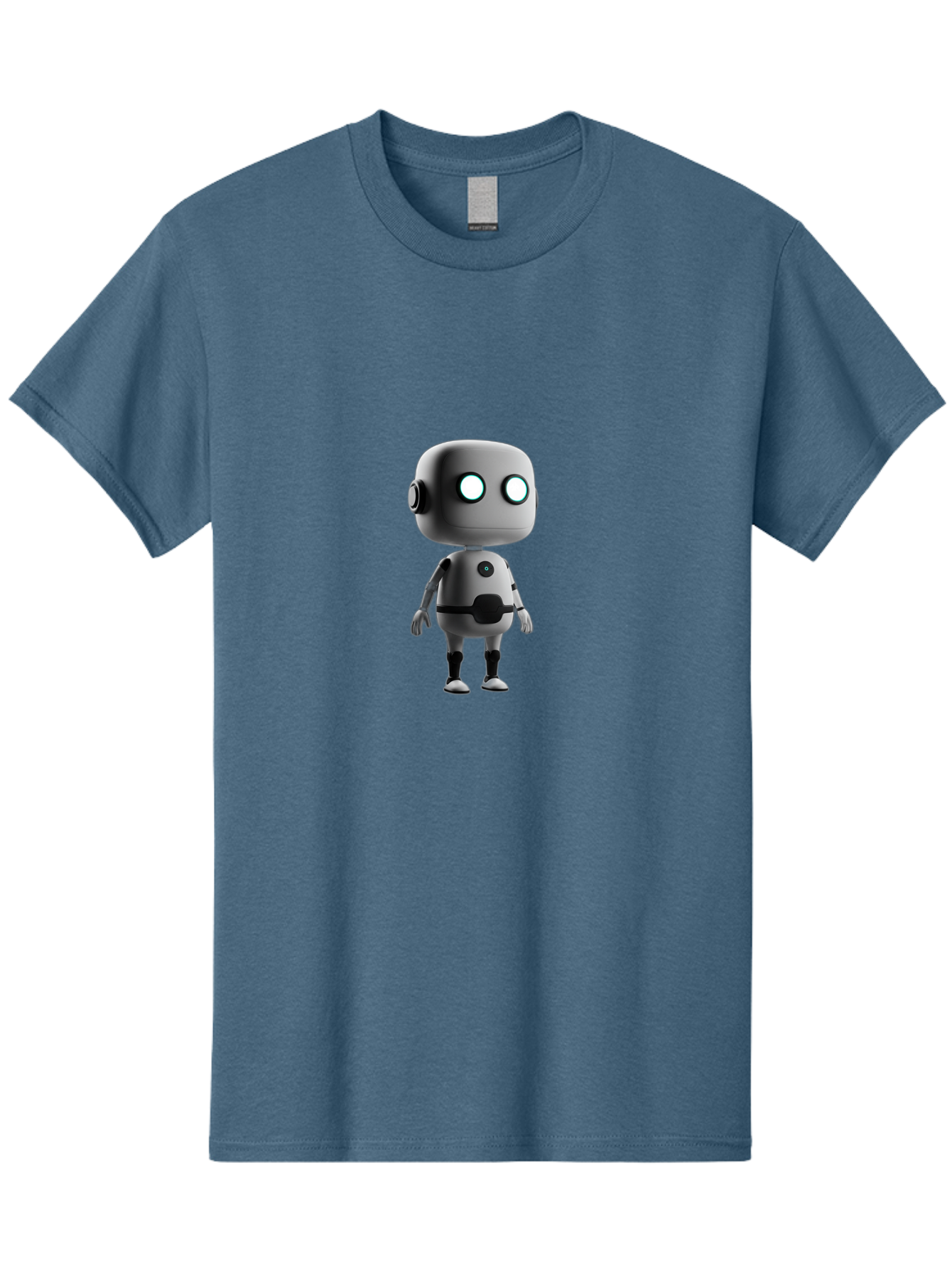 Robot-4 Men'S Graphic Tee, 100% Cotton, Comfortable Casual Summer Wear, Machine Washable, 3D Robot, Artificial Intelligence, Futuristic Design, Metallic Robot Body, Round Head, Glowing Eyes, Mechanical Limbs, Robot Character Model, Bab344 21
