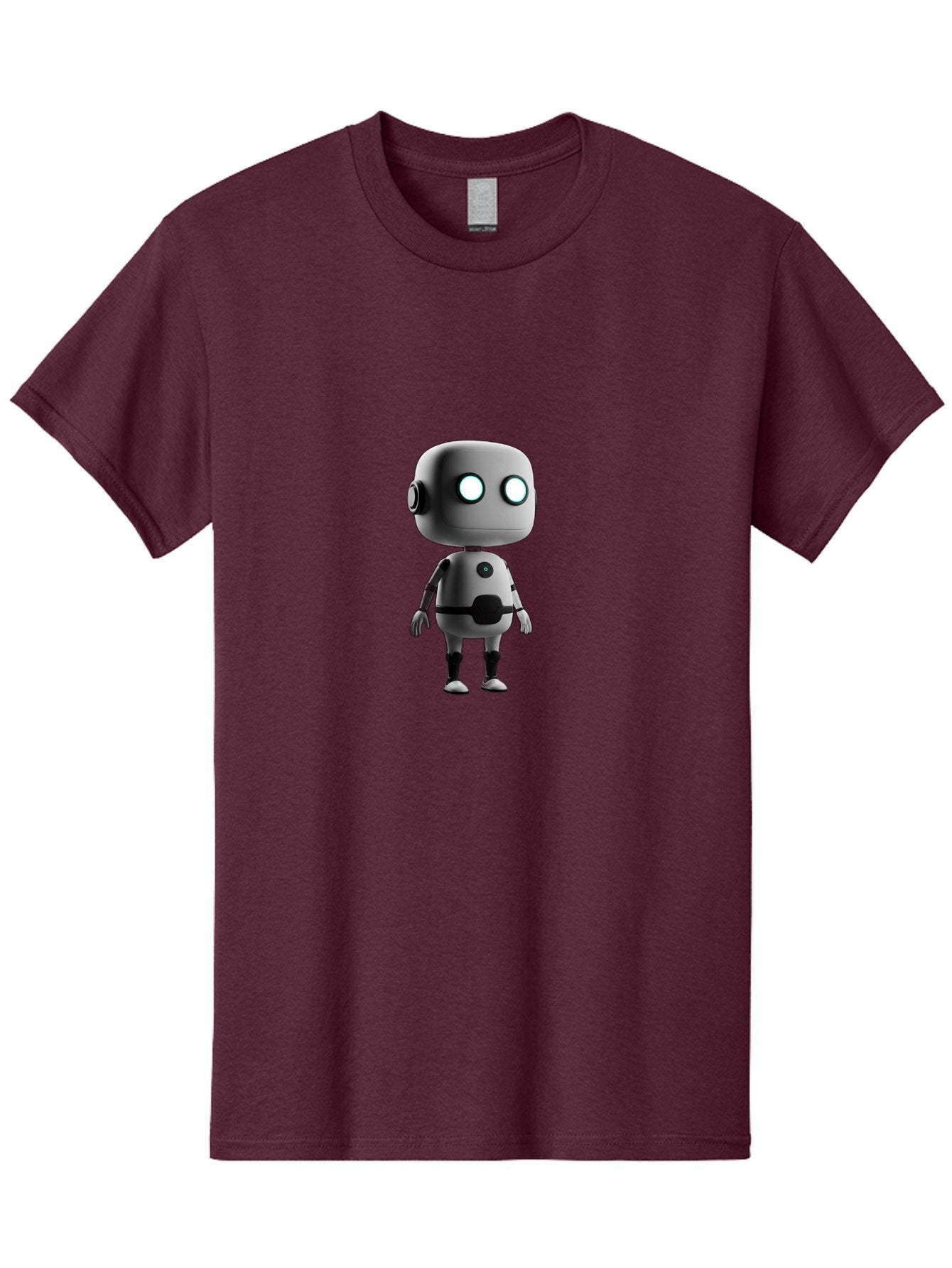 Robot-4 Men'S Graphic Tee, 100% Cotton, Comfortable Casual Summer Wear, Machine Washable, 3D Robot, Artificial Intelligence, Futuristic Design, Metallic Robot Body, Round Head, Glowing Eyes, Mechanical Limbs, Robot Character Model, Bab344 3