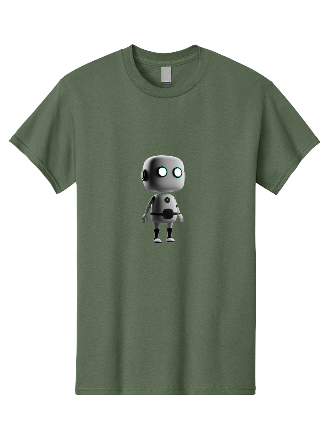 Robot-4 Men'S Graphic Tee, 100% Cotton, Comfortable Casual Summer Wear, Machine Washable, 3D Robot, Artificial Intelligence, Futuristic Design, Metallic Robot Body, Round Head, Glowing Eyes, Mechanical Limbs, Robot Character Model, Bab344 19