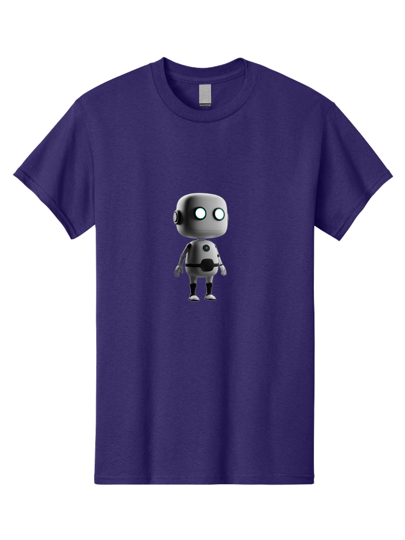 Robot-4 Men'S Graphic Tee, 100% Cotton, Comfortable Casual Summer Wear, Machine Washable, 3D Robot, Artificial Intelligence, Futuristic Design, Metallic Robot Body, Round Head, Glowing Eyes, Mechanical Limbs, Robot Character Model, Bab344 5