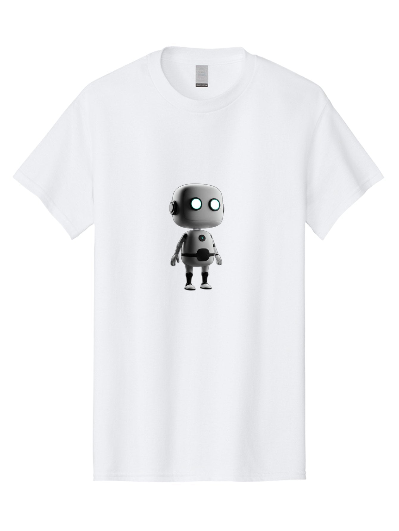 Robot-4 Men'S Graphic Tee, 100% Cotton, Comfortable Casual Summer Wear, Machine Washable, 3D Robot, Artificial Intelligence, Futuristic Design, Metallic Robot Body, Round Head, Glowing Eyes, Mechanical Limbs, Robot Character Model, Bab344 6