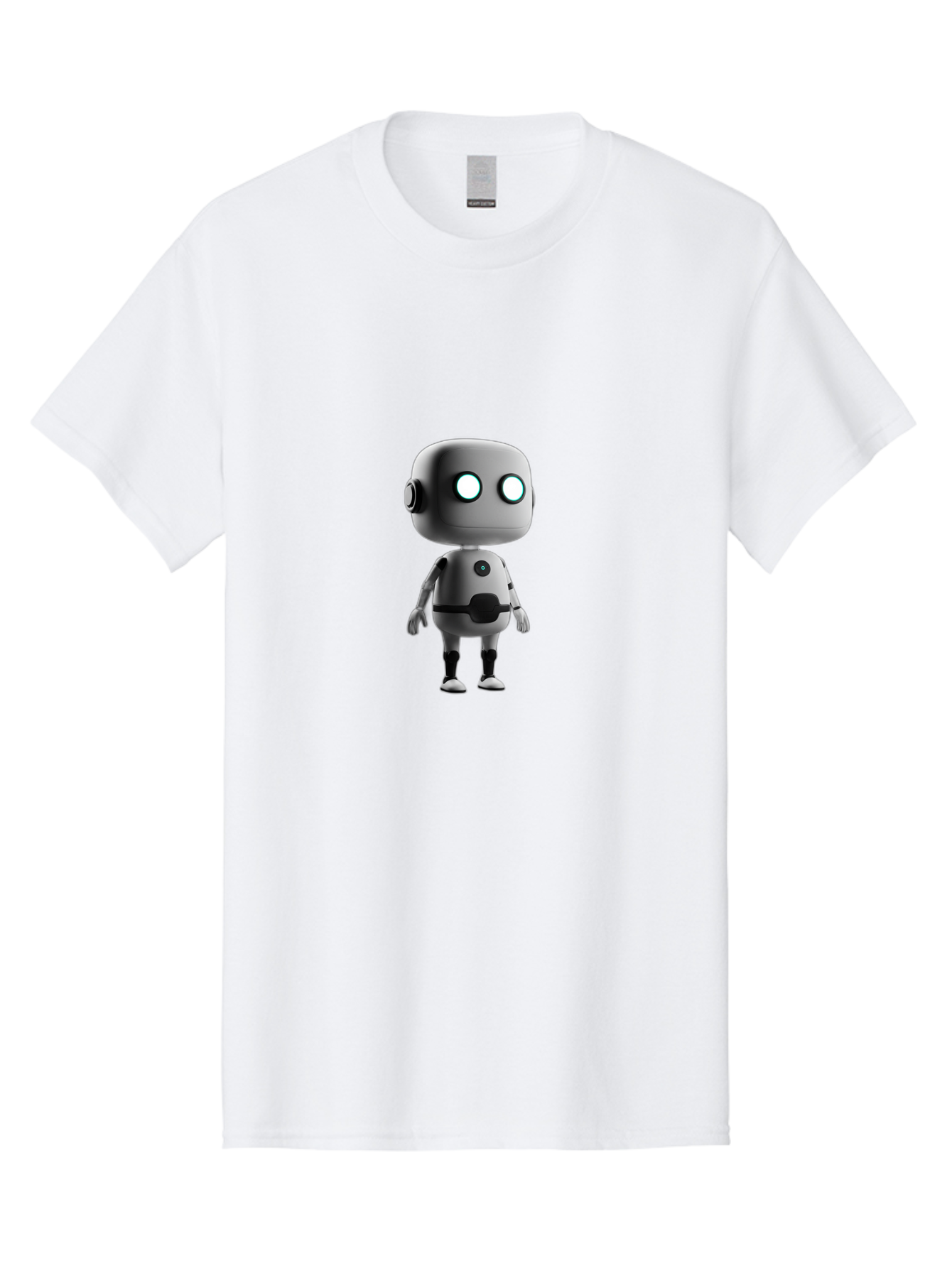 Robot-4 Men'S Graphic Tee, 100% Cotton, Comfortable Casual Summer Wear, Machine Washable, 3D Robot, Artificial Intelligence, Futuristic Design, Metallic Robot Body, Round Head, Glowing Eyes, Mechanical Limbs, Robot Character Model, Bab344 13