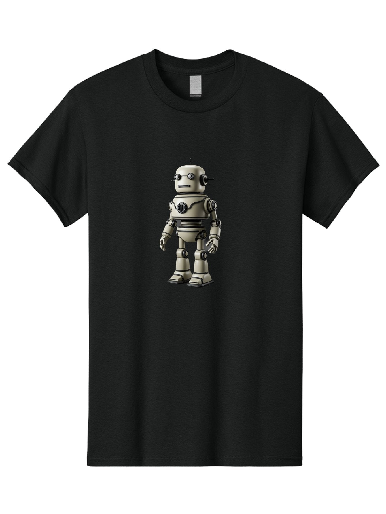 Robot-5 Men'S Graphic Tee, 100% Cotton, Comfortable Casual Summer Wear, Machine Washable, Robot Character, Artificial Intelligence, Mechanical Being, Metallic Body, Futuristic Design, Robotic Features, Cartoonish Style, Digital Illustration, Bab345 7