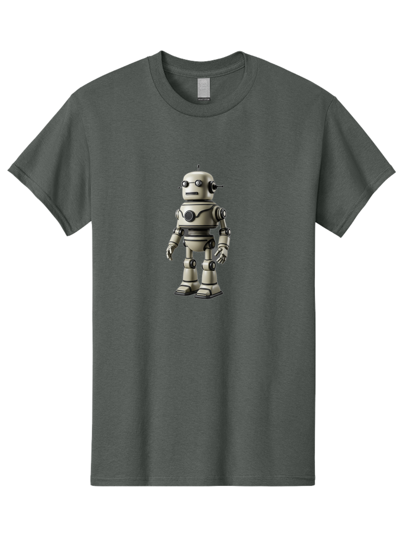 Robot-5 Men'S Graphic Tee, 100% Cotton, Comfortable Casual Summer Wear, Machine Washable, Robot Character, Artificial Intelligence, Mechanical Being, Metallic Body, Futuristic Design, Robotic Features, Cartoonish Style, Digital Illustration, Bab345 17