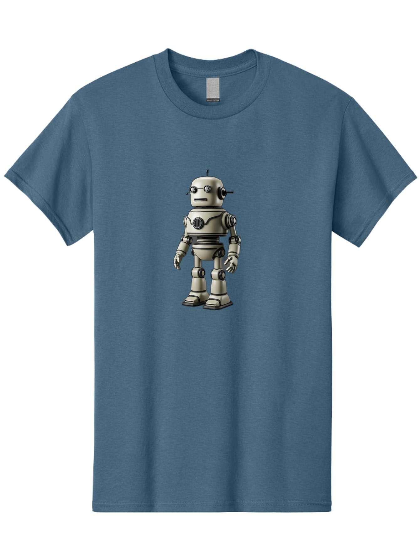 Robot-5 Men'S Graphic Tee, 100% Cotton, Comfortable Casual Summer Wear, Machine Washable, Robot Character, Artificial Intelligence, Mechanical Being, Metallic Body, Futuristic Design, Robotic Features, Cartoonish Style, Digital Illustration, Bab345 8